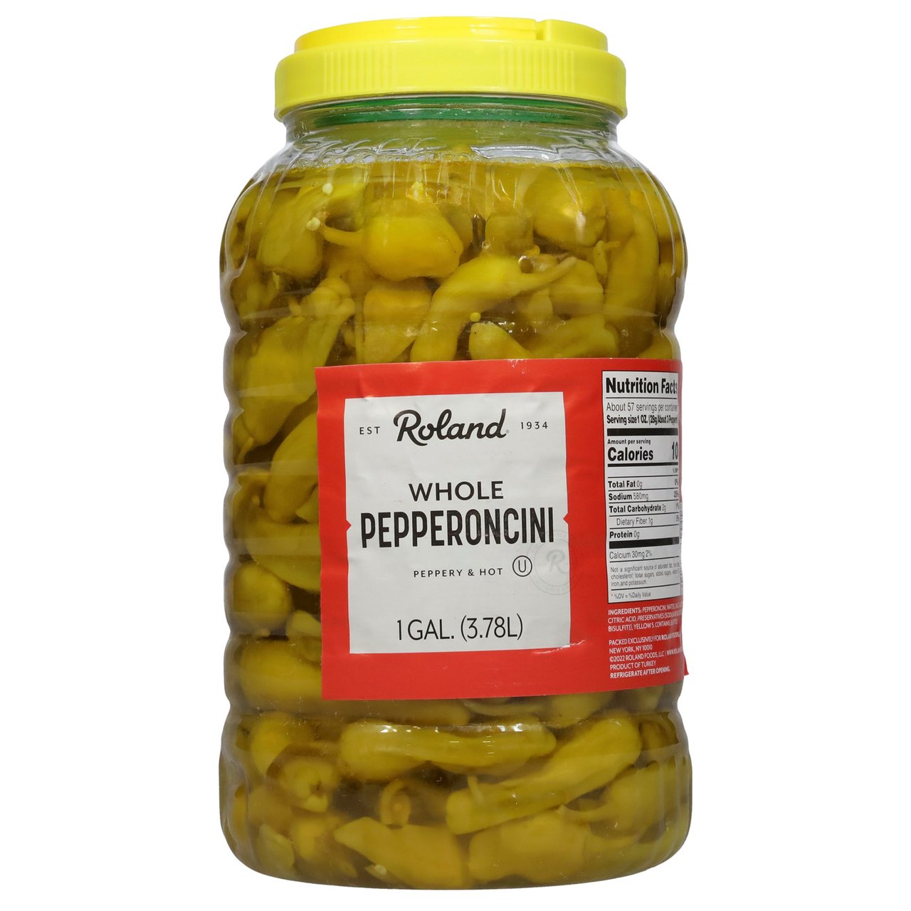 Roland Whole Pepperoncini, 1 Gallon - Image 1