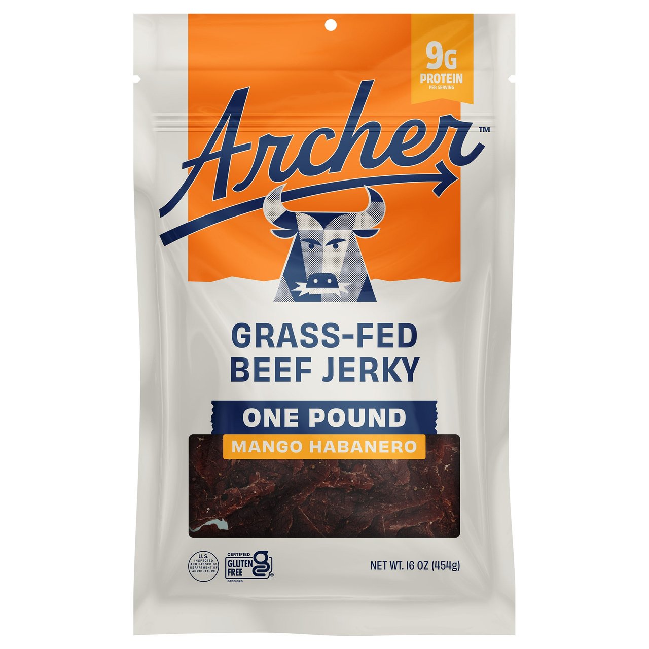 Country Archer Mango Habanero Beef Jerky, 16 oz - Image 1