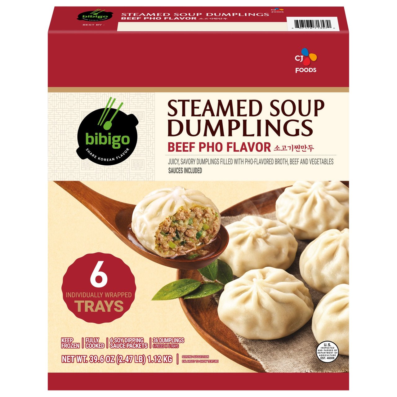 Bibigo Beef Pho Dumplings 39.6 oz - Image 1