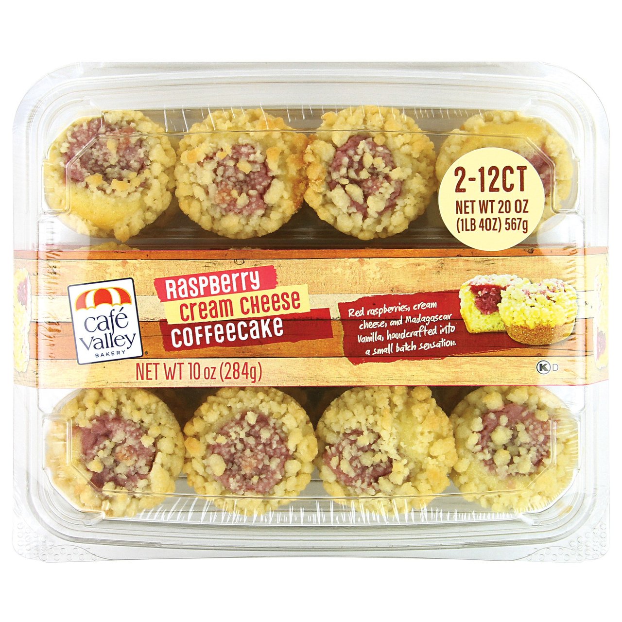 Cafe Valley Raspberry Cream Cheese Cake Bites, 24 Count, 26.67 oz - Image 1