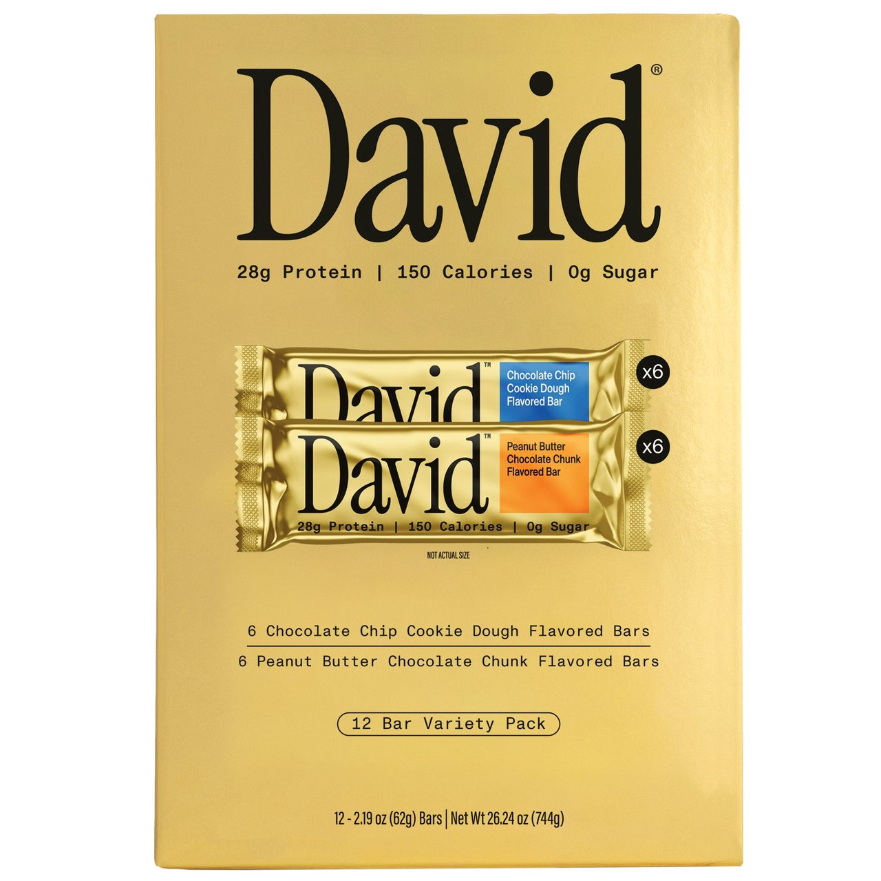 David Protein Bar Variety Pack, 12 CT - Image 1