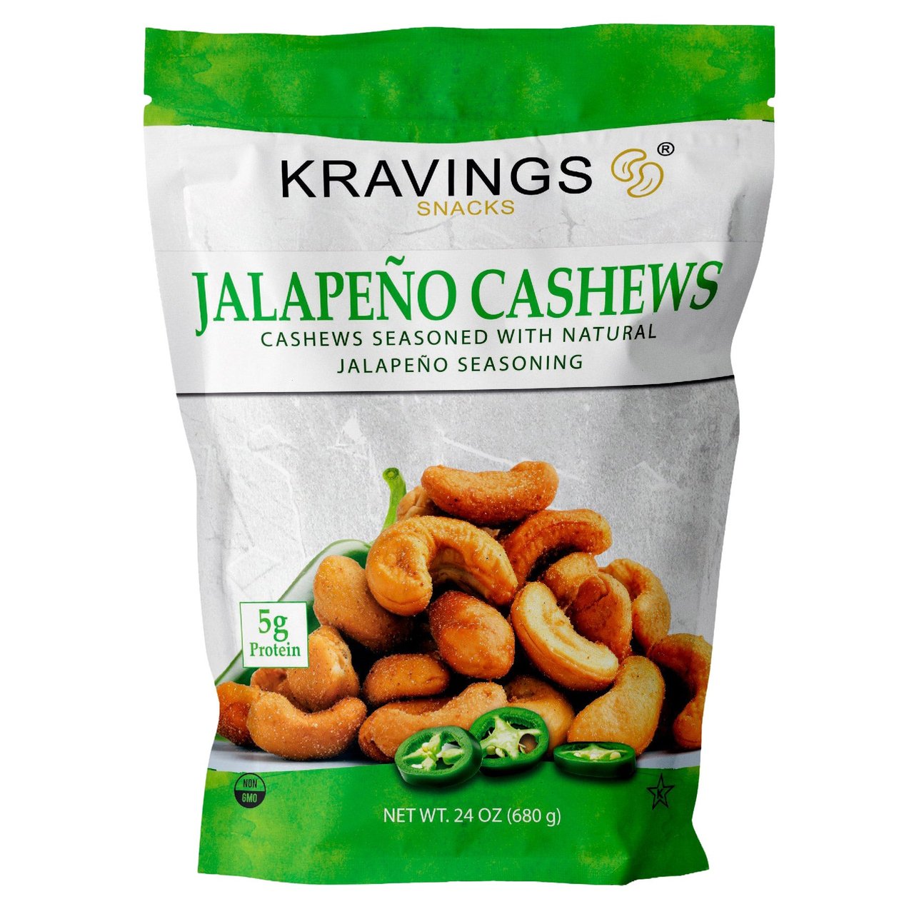 Kravings Snacks Jalapeño Cashews, 24 oz - Image 1
