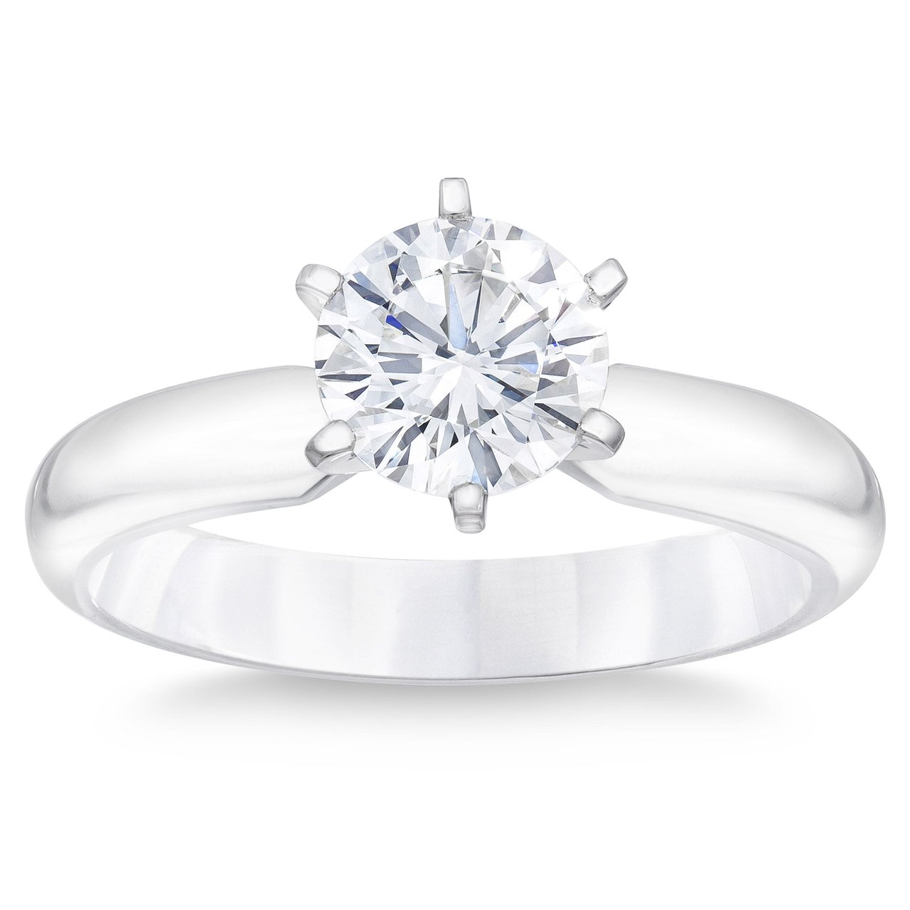 1.15 ct Round Brilliant Platinum Solitaire Ring, VS1 Clarity, G Color Diamond - Image 1