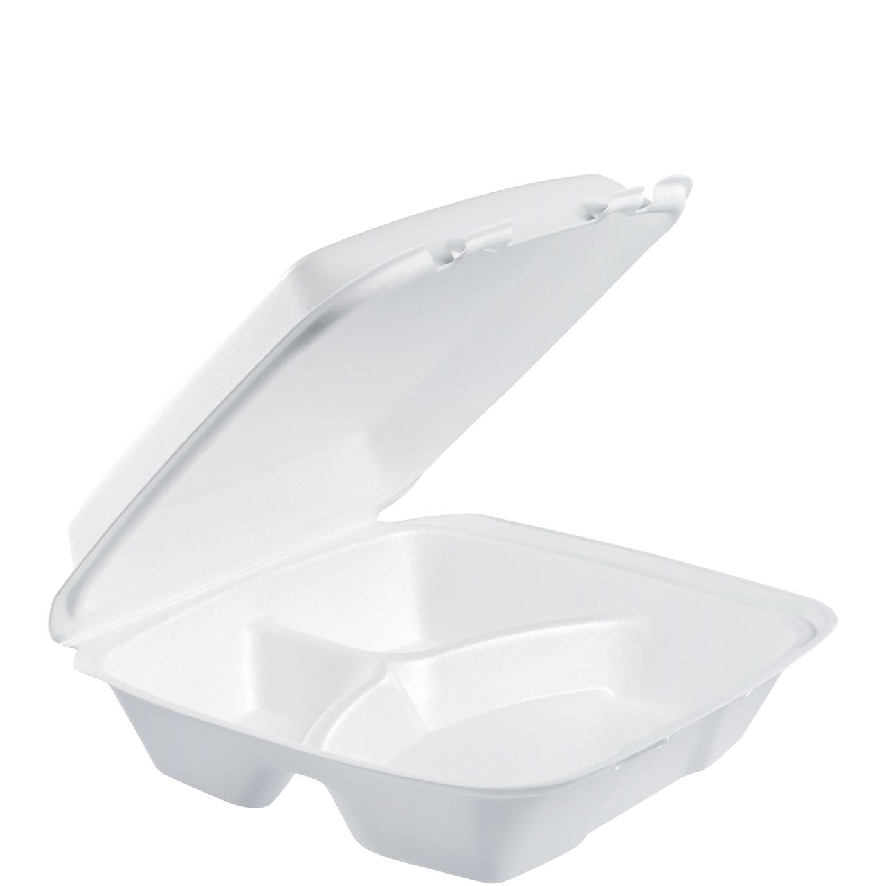 Dart 9" Foam 3-Compartment Hinged Container, 200 Count (DCC90HT3)