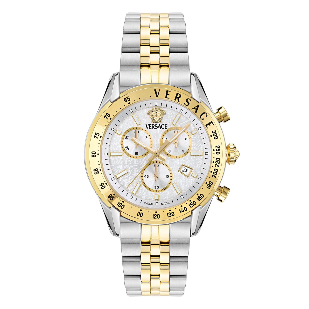 VERSACE CHRONO MASTER STAINLESS STEEL MENS QUARTZ WATCH, 44MM - Image 1