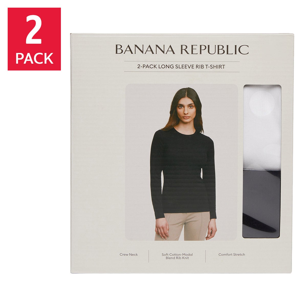 Banana Republic Women's Long Sleeve Tee 2-Pack
