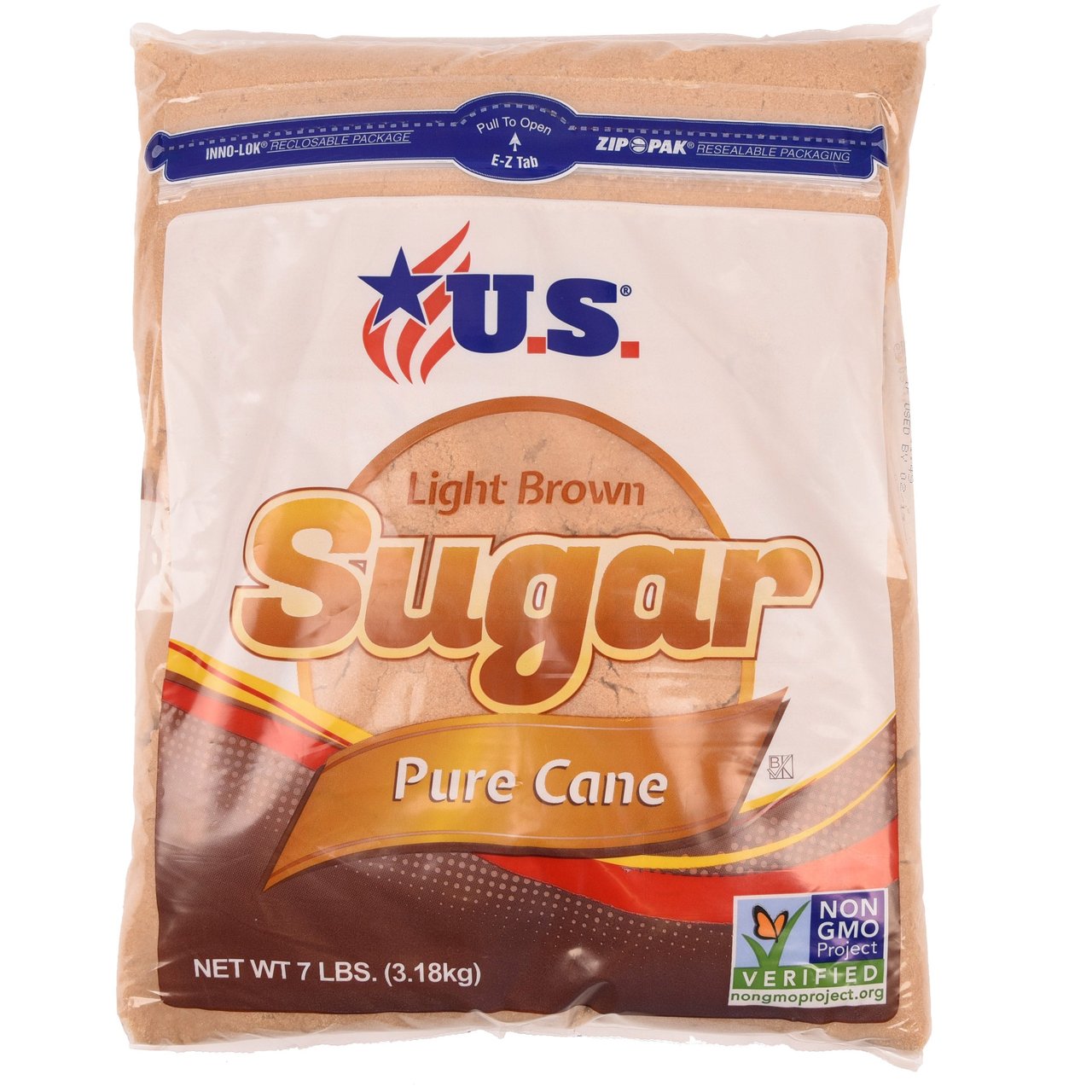 U.S. Sugar Light Brown Sugar, 7 lbs - Image 1