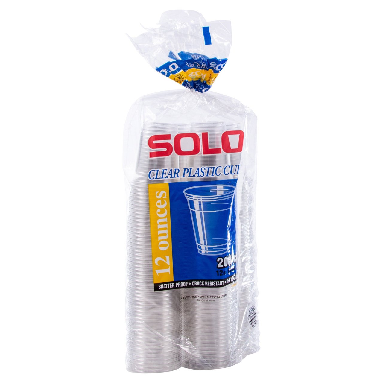 Solo 12 oz Clear Cup 200 CT