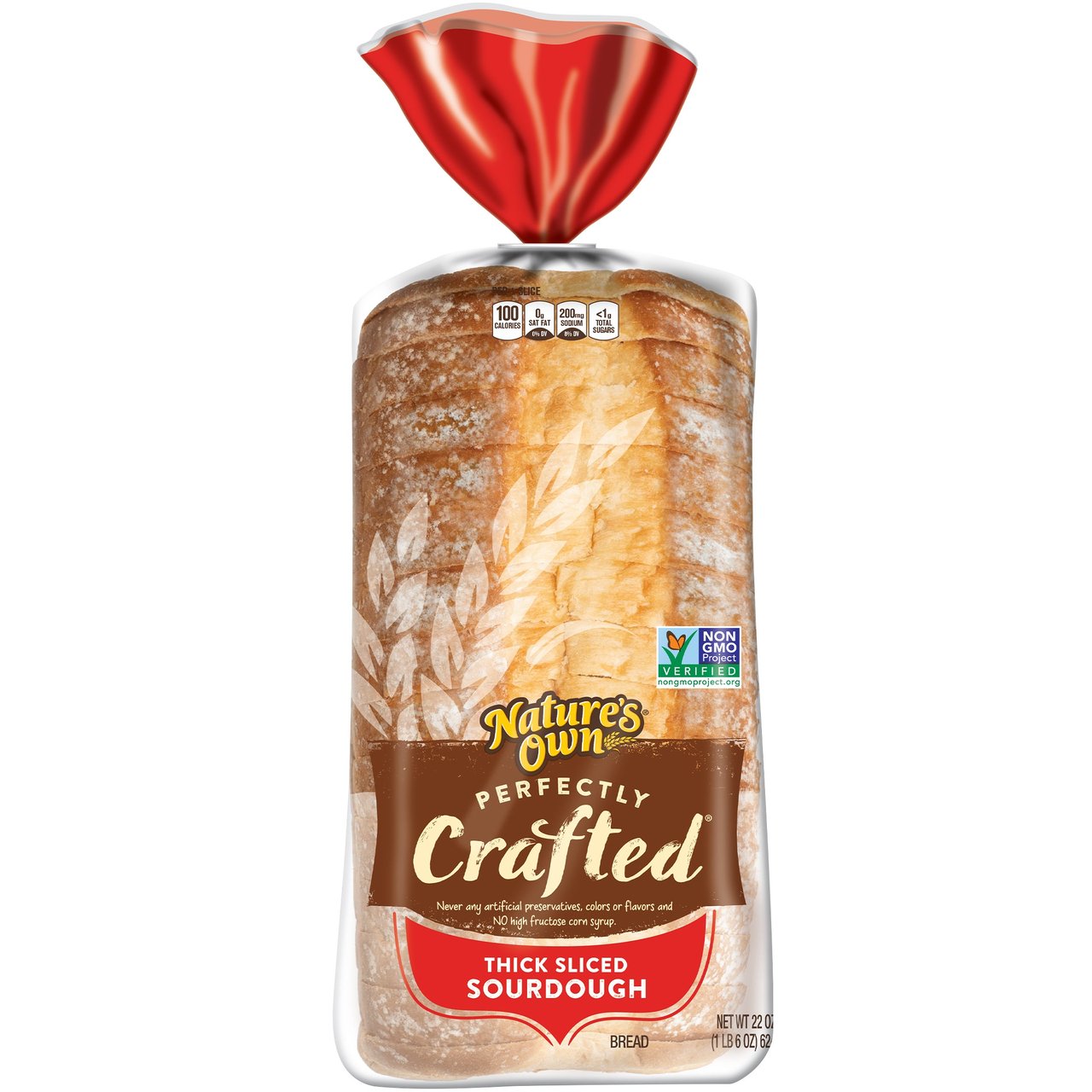 Nature's Own Perfectly Crafted Thick Sliced Sourdough Bread, 22 oz (Single Loaf) - Image 1