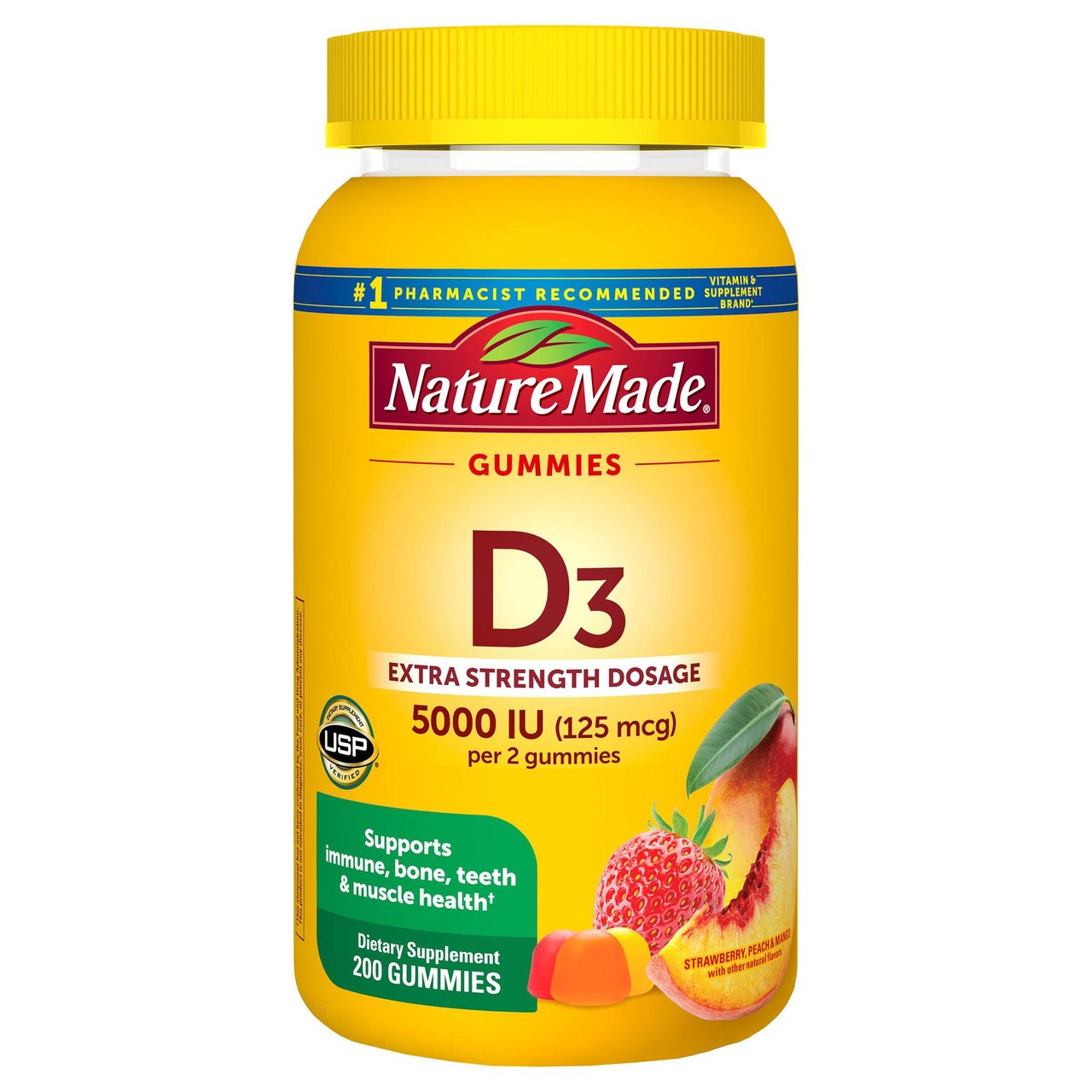 Nature Made Vitamin D3 125 mcg Gummies 200 CT - Image 1