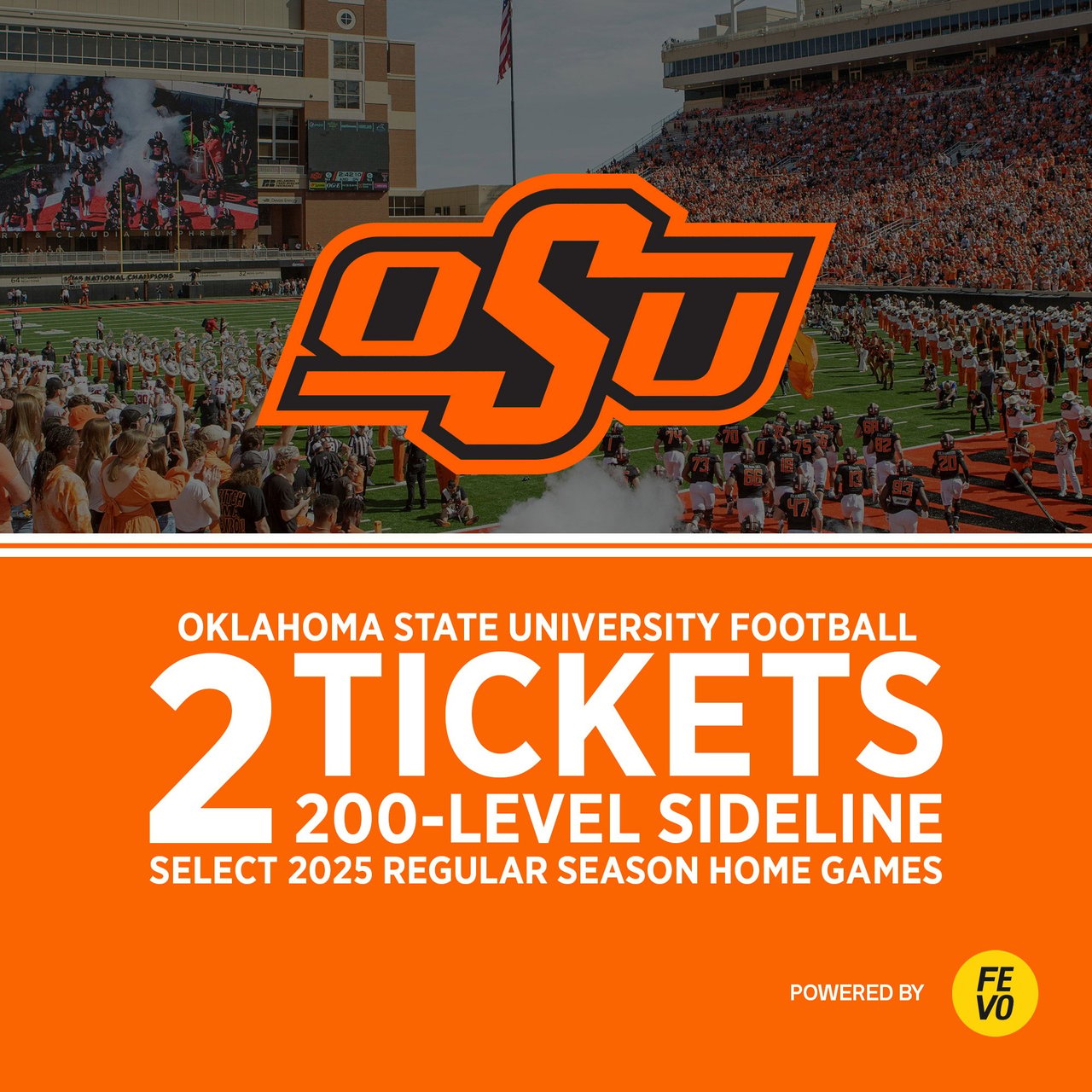 NCAA Oklahoma State Football 2 200-Level Tickets - Item Is Non-Refundable