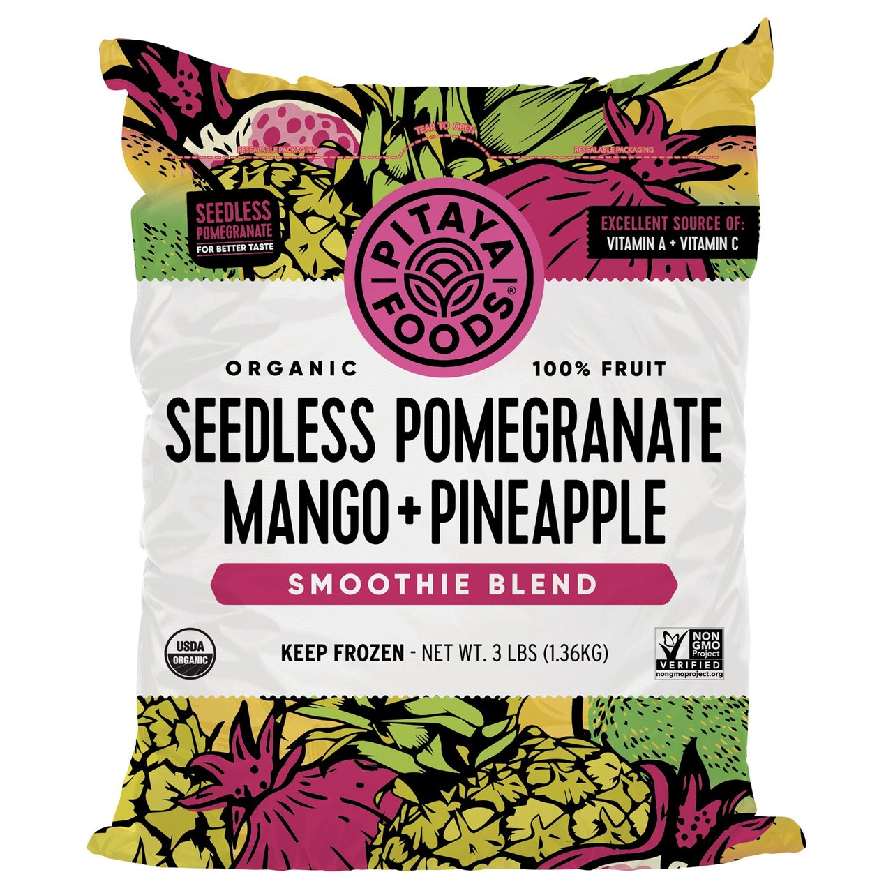 Organic Pomegranate Blend - Pineapple, Mango & Pomegranate, 3 lbs - Image 1