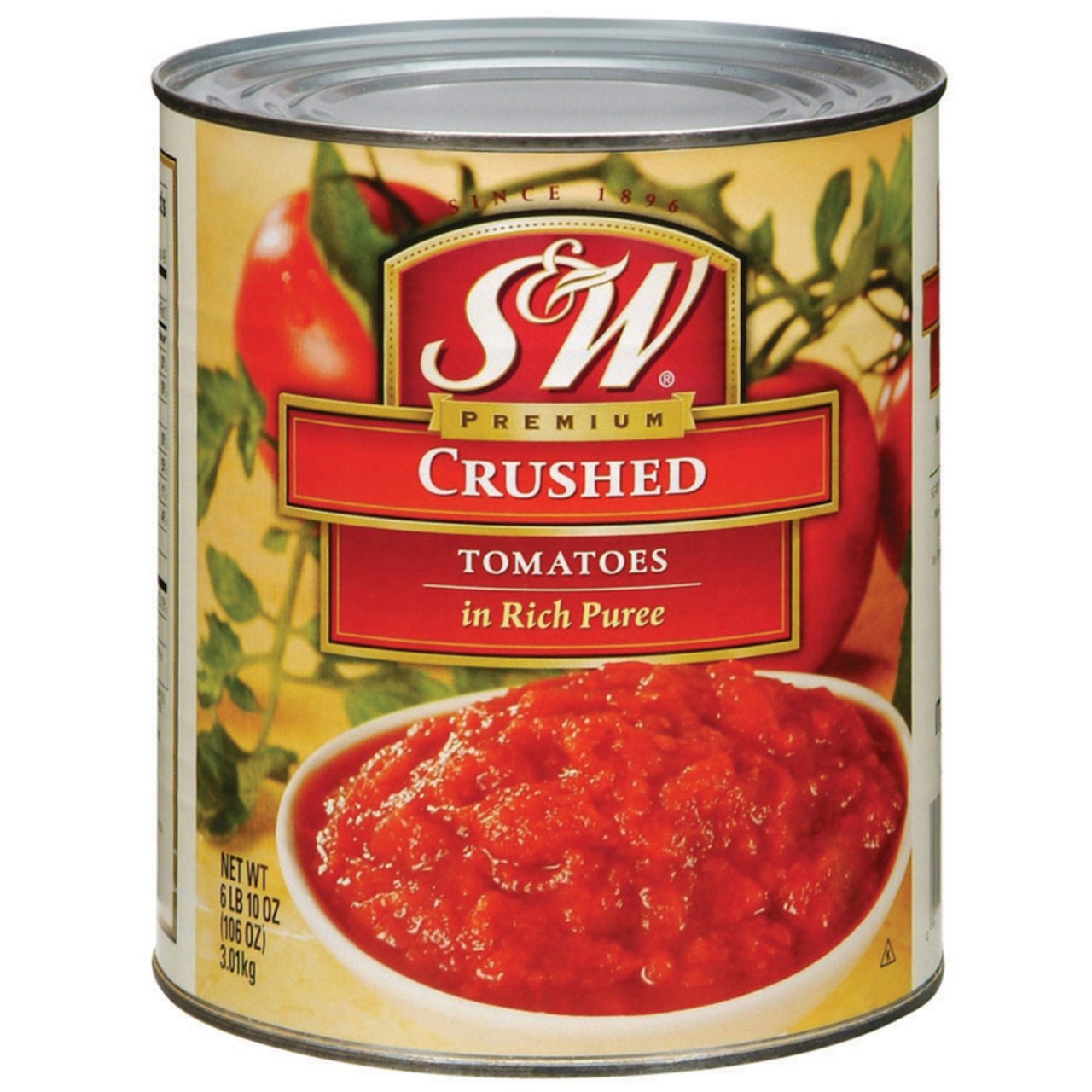 S&W Crushed Tomatoes #10 Can, 106 oz - Image 1