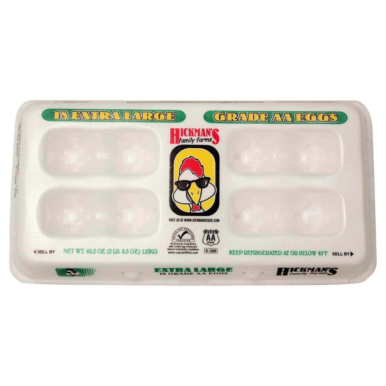 Hickman's Family Farms Extra Large Grade AA Eggs, 18 Count