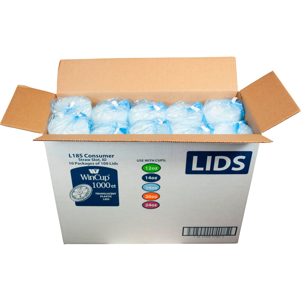 WinCup 12-24 oz Foam Cup Lid 1000 CT - Image 1