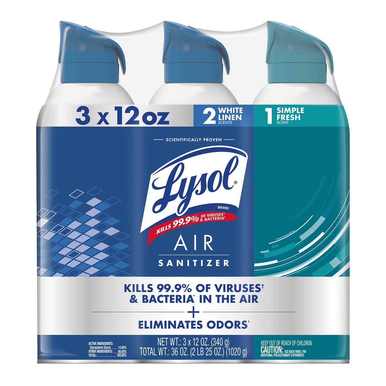 Lysol Air Sanitizer Multi Fragrance 3/12oz (2.25lbs) - Image 1