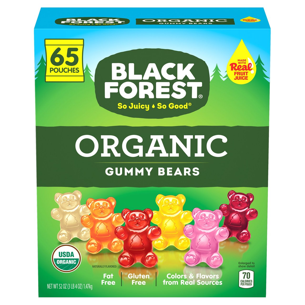 Black Forest Organic Gummy Bears, 65 ct / 0.8 oz - Image 1