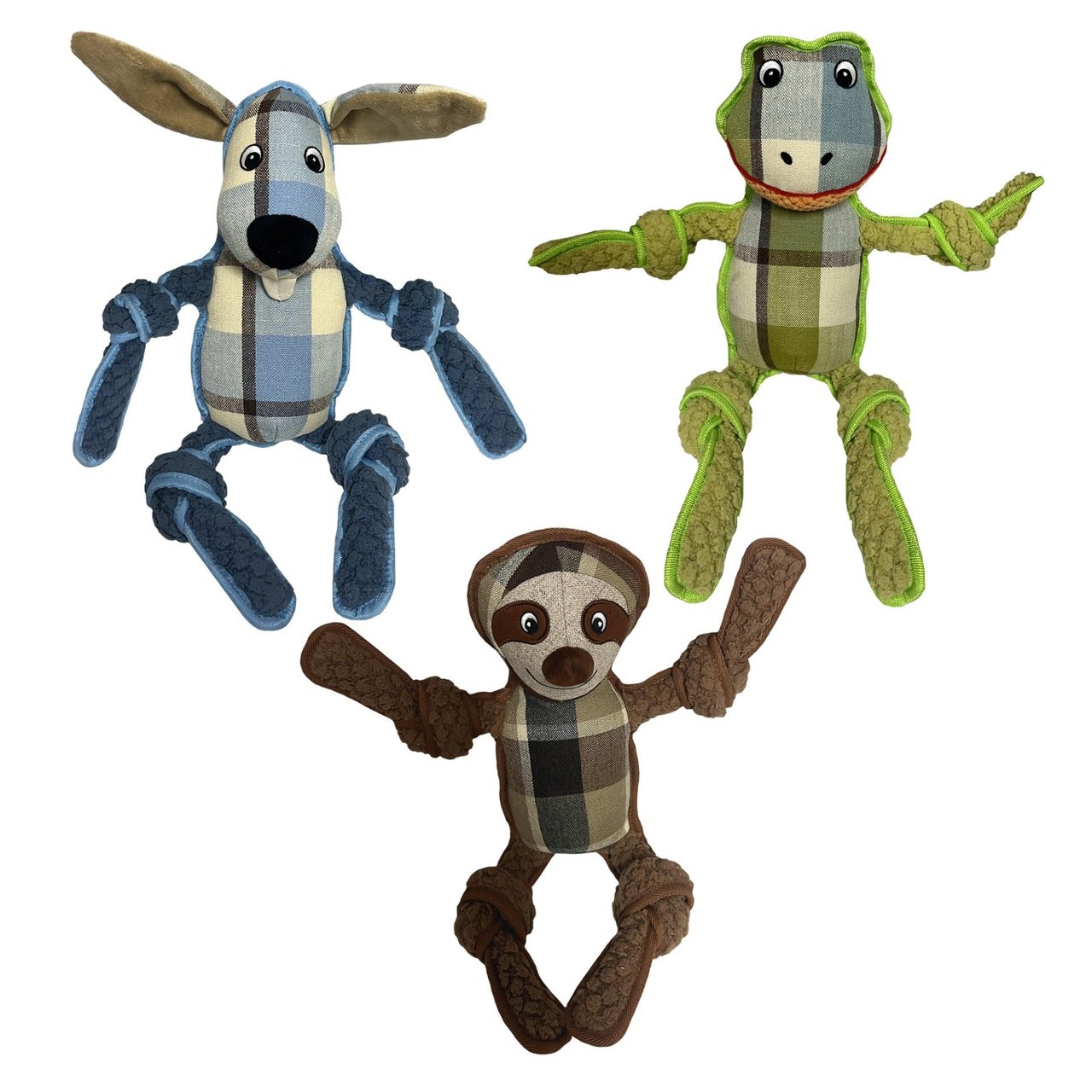 Happy Tails Jumbo Plaid Dog Toy - Image 1