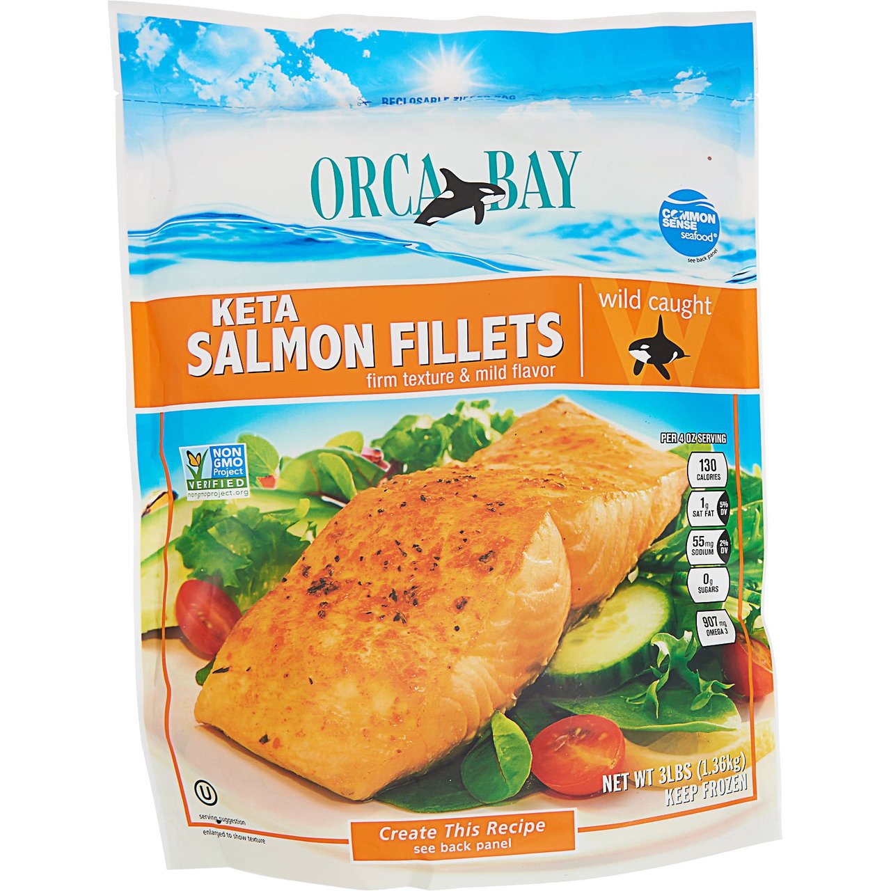 Orca Bay Keta Salmon Fillets 3 lbs - Image 1