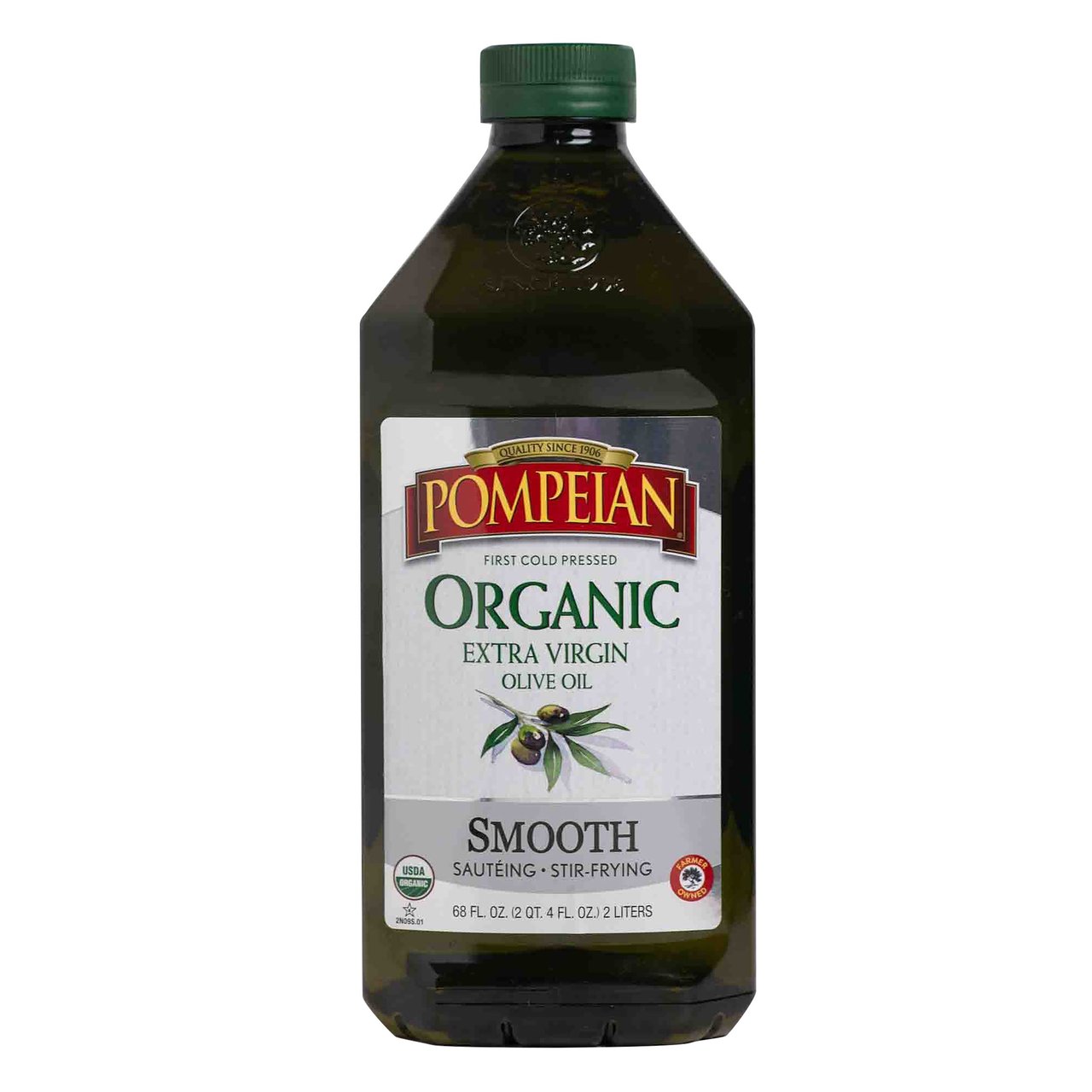 Pompeian Organic Smooth Extra Virgin Olive Oil, 68 oz