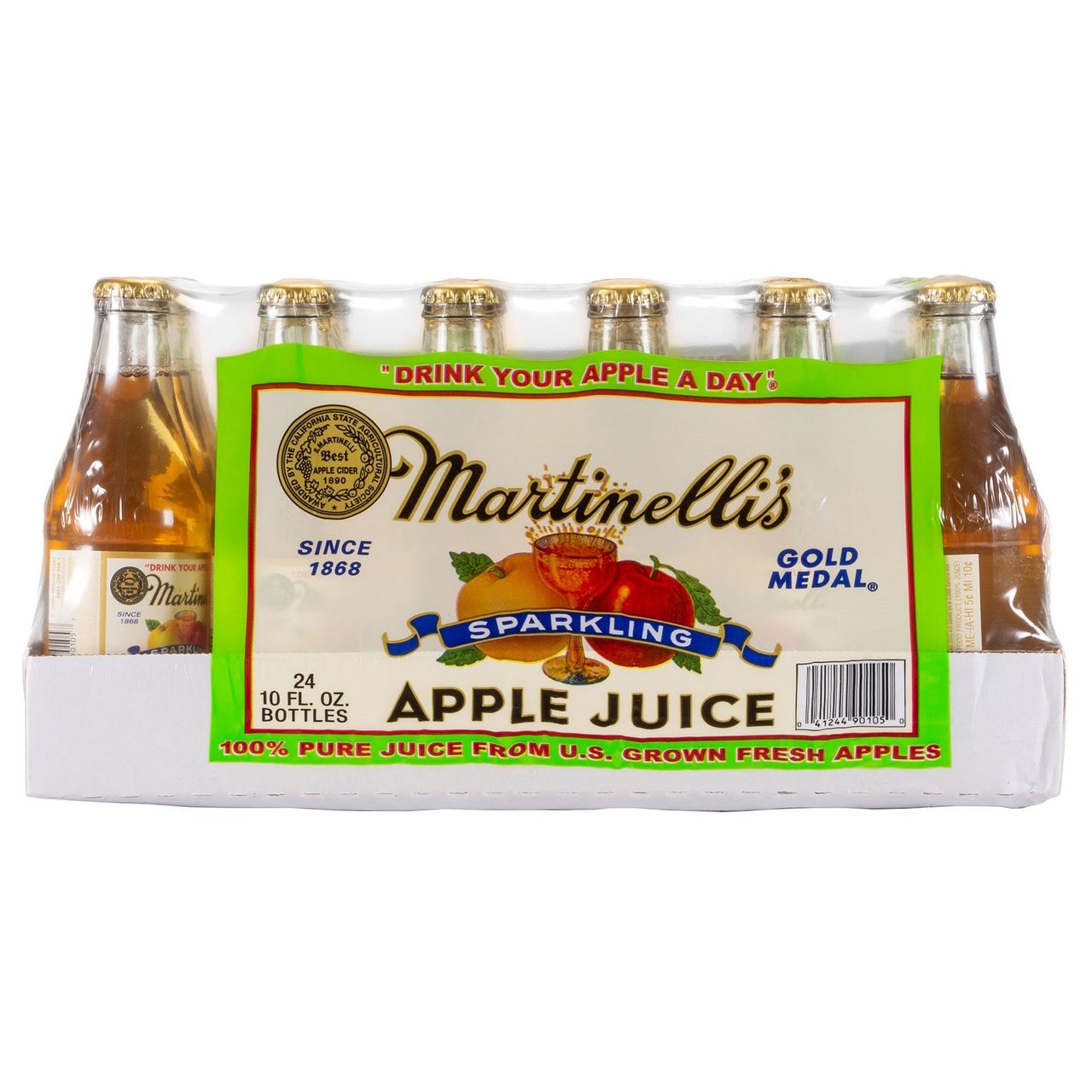Martinelli's Sparkling Apple Juice 24/10 oz - Image 1