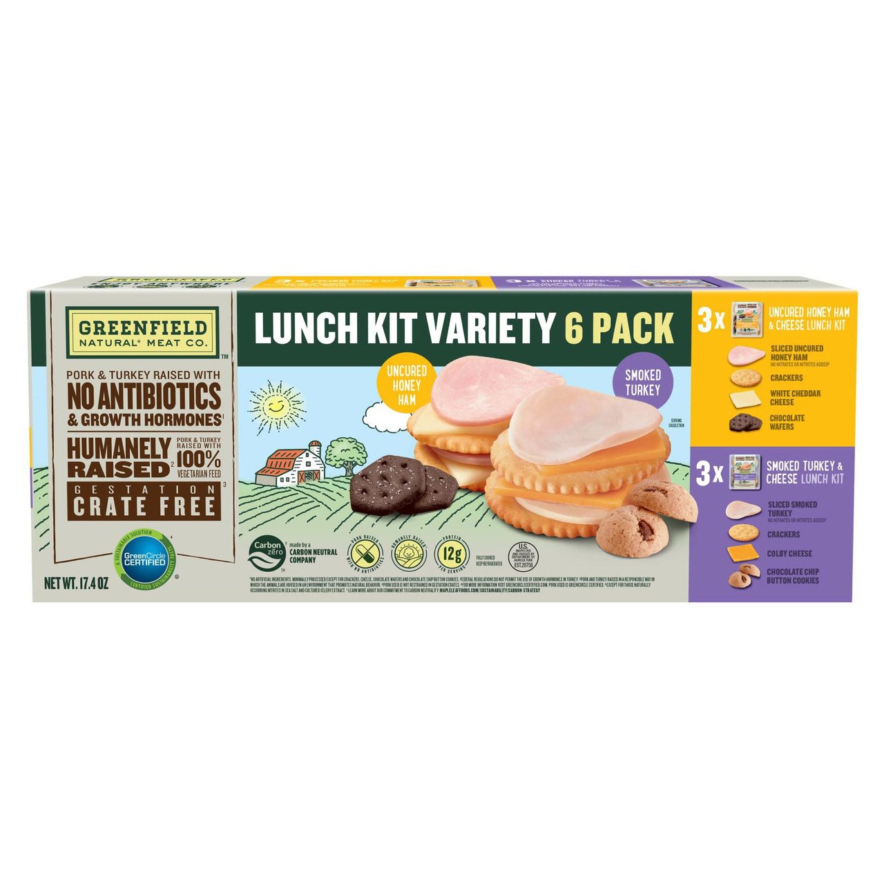 Greenfield Ham & Turkey Lunch Kit 6 / 2.9 oz - Image 1