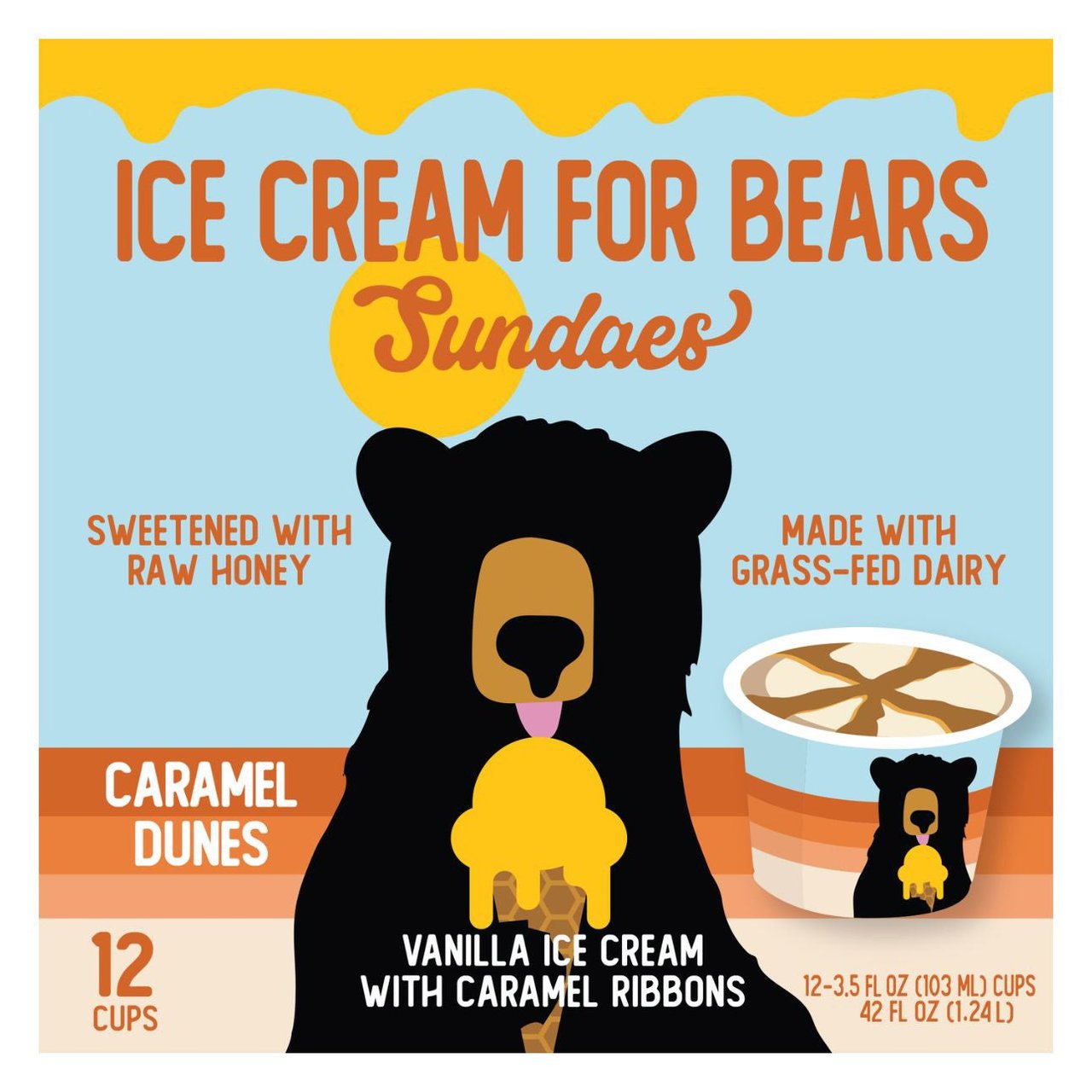 ICE CREAM FOR BEARS CARAMEL DUNES 12 COUNT BOX - Image 1