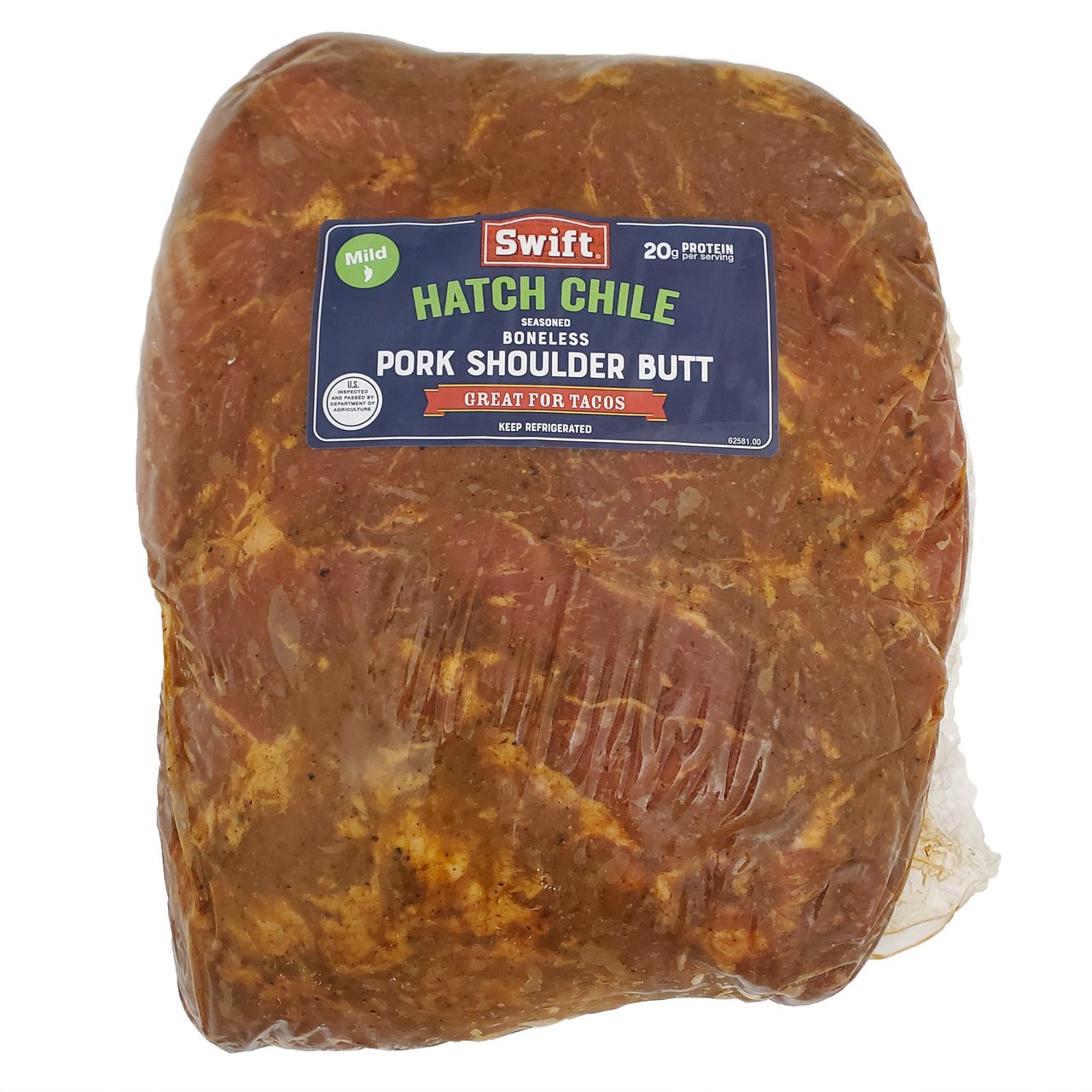 Hatch Green Chile Boneless Pork Shoulder Per Lb. - Image 1