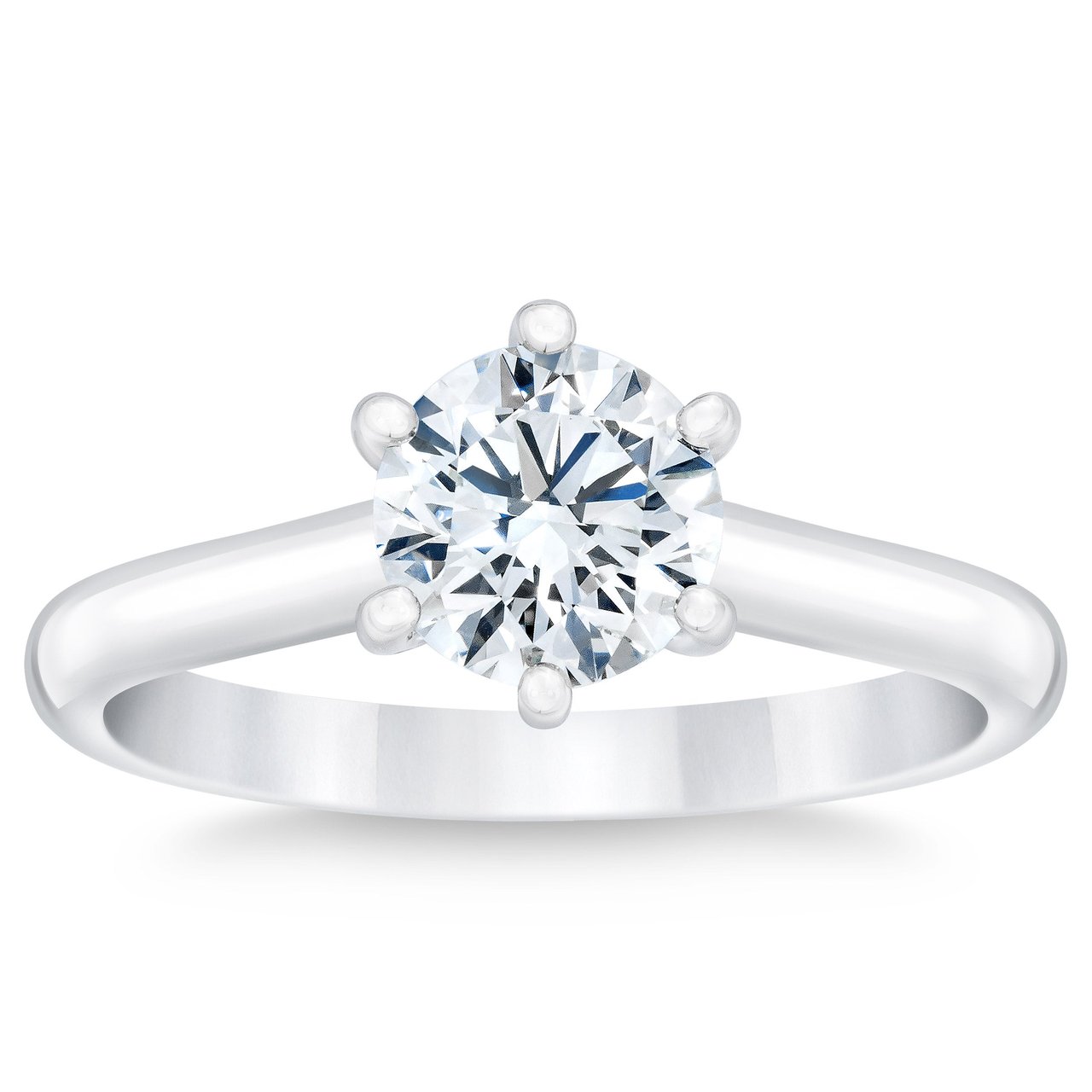 Platinum 1.00 CTW VS2 I Round Diamond Solitaire Ring - Image 1
