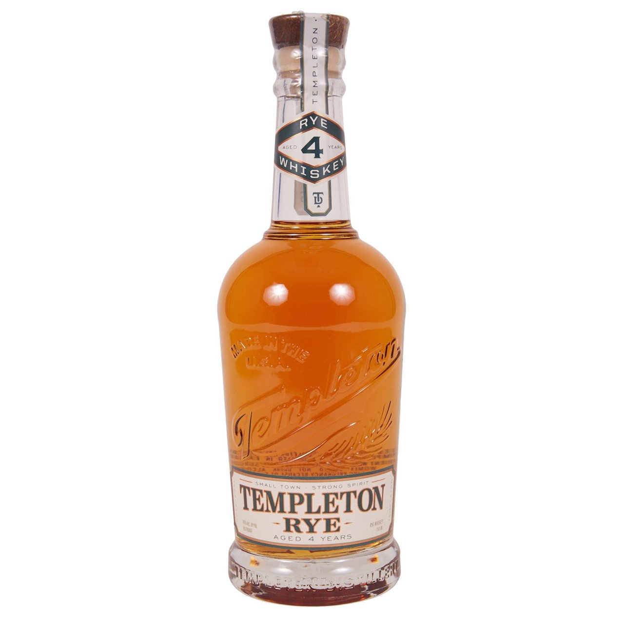 Templeton 4 Year Rye Whiskey, Iowa, 750ml - Image 1