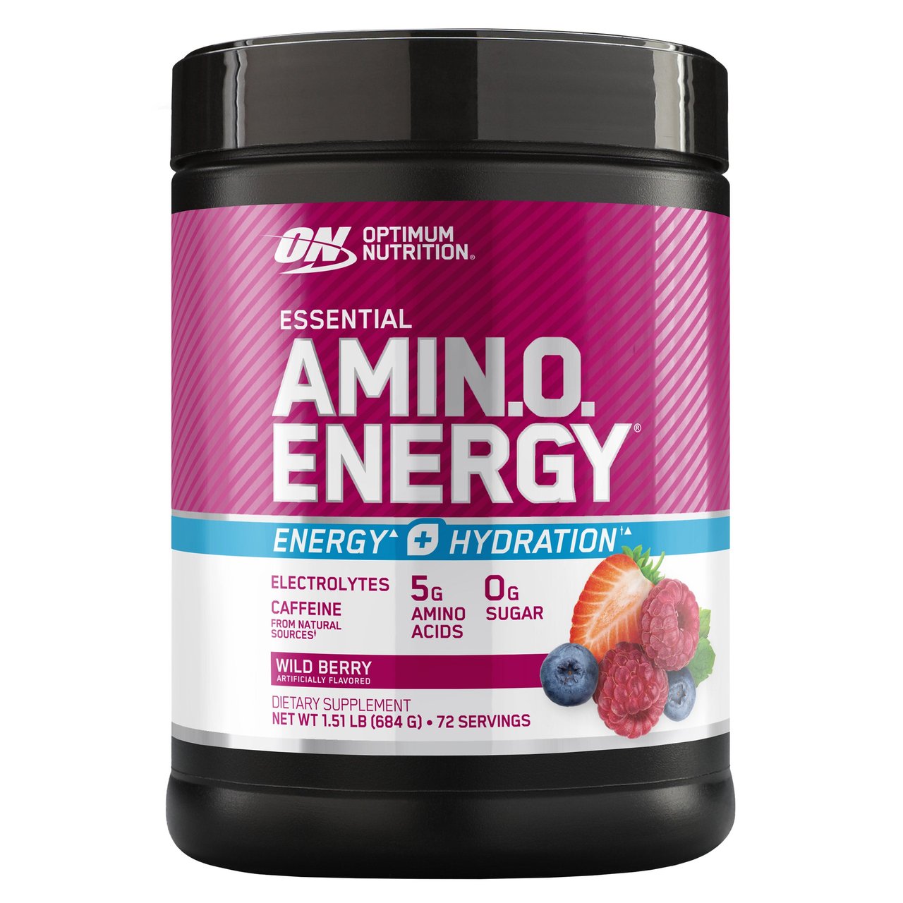 Optimum Nutrition Essential Amino Energy + Electrolytes Wild Berry 1.51 lbs - Image 1