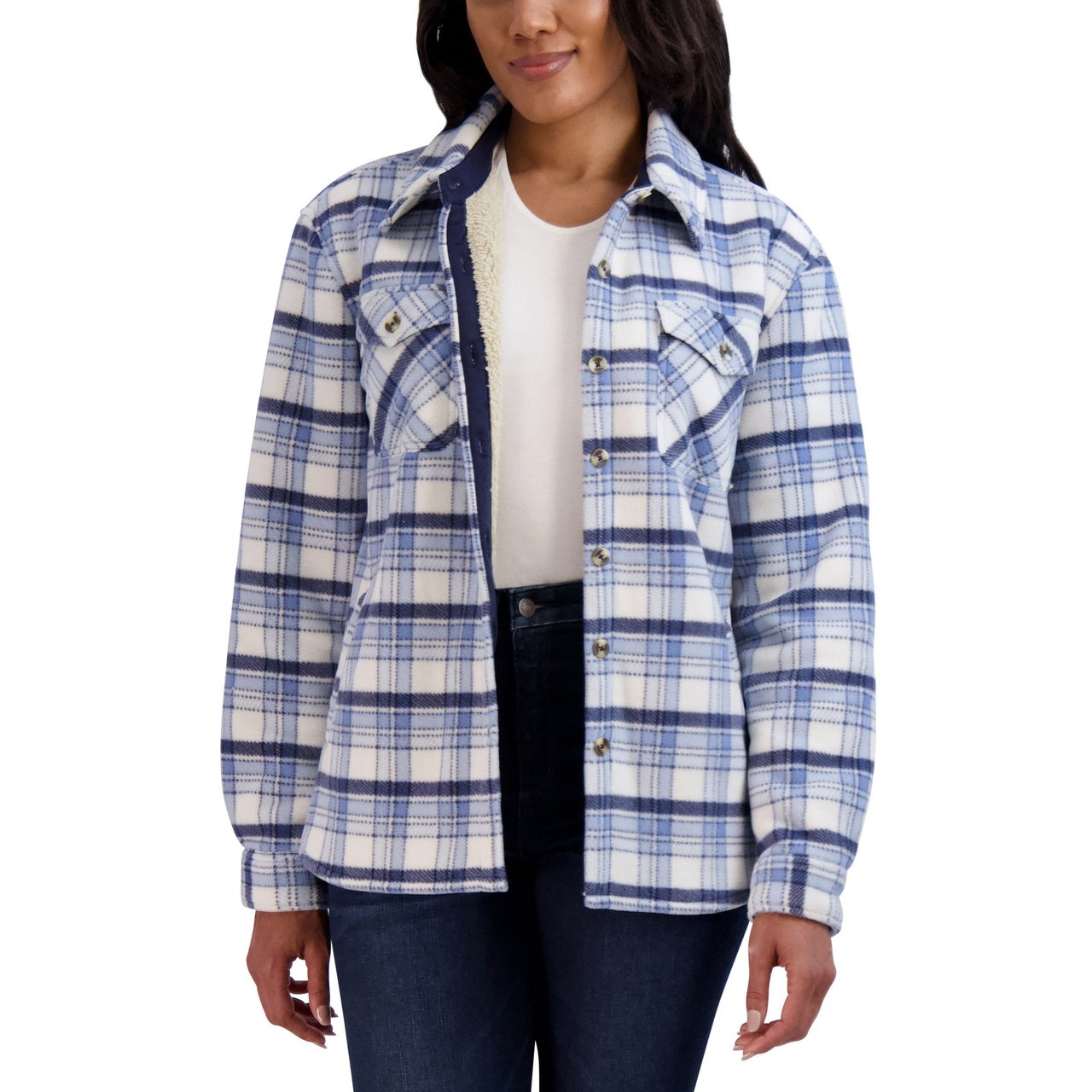 Sage Ladies' Plush Shirt Jacket - Image 1