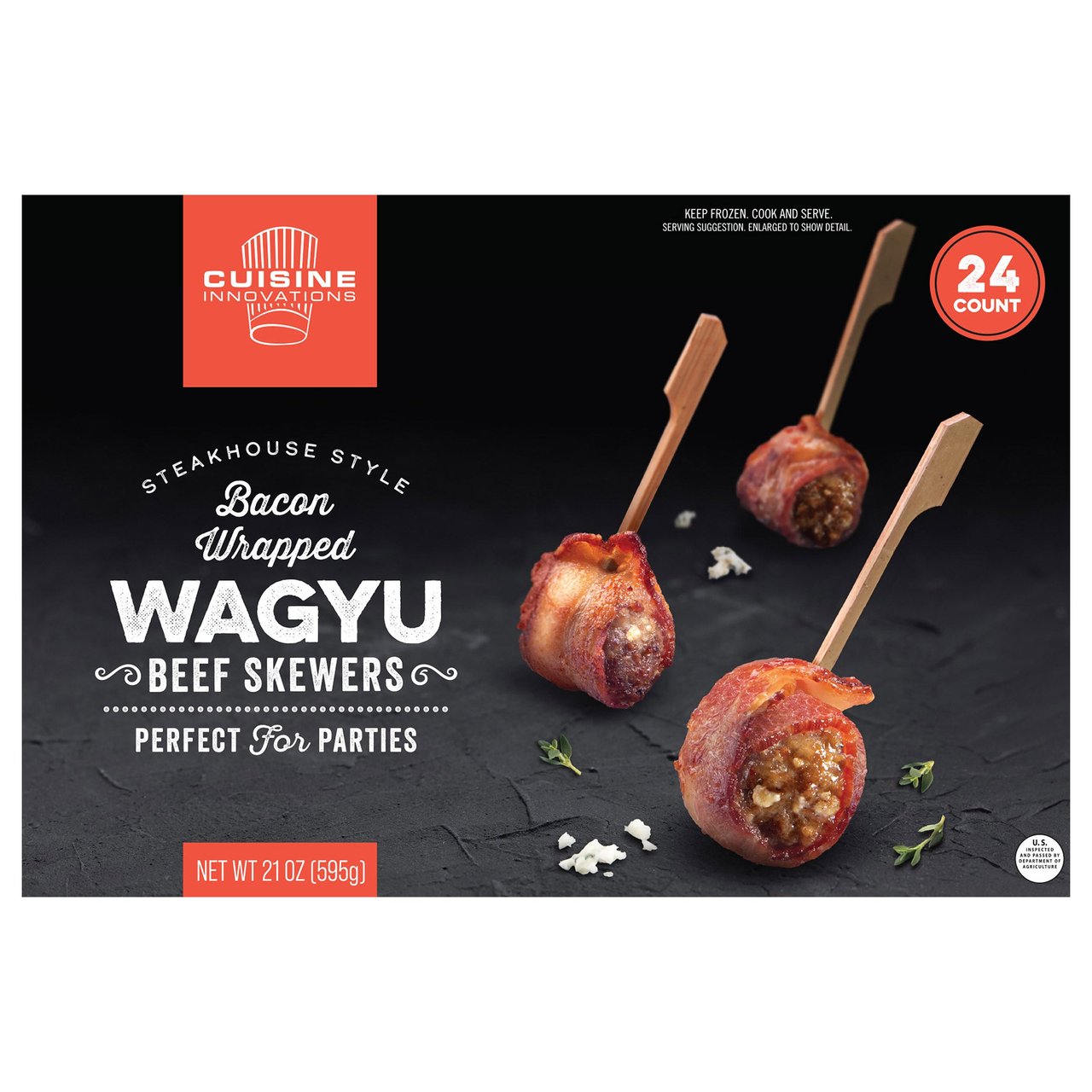 Cuisine Innovations Bacon Wrapped Wagyu Bites, 24 ct - Image 1