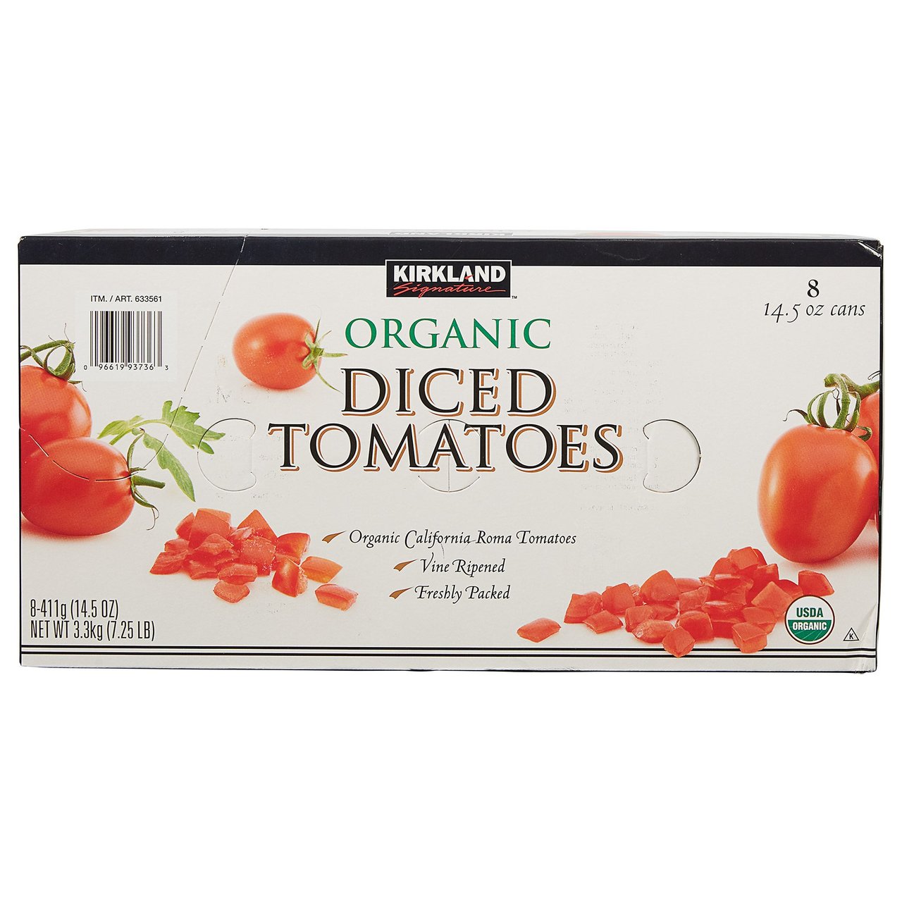 Kirkland Signature Organic Diced Tomatoes 8/14.5 oz (7.25 lbs) - Image 1