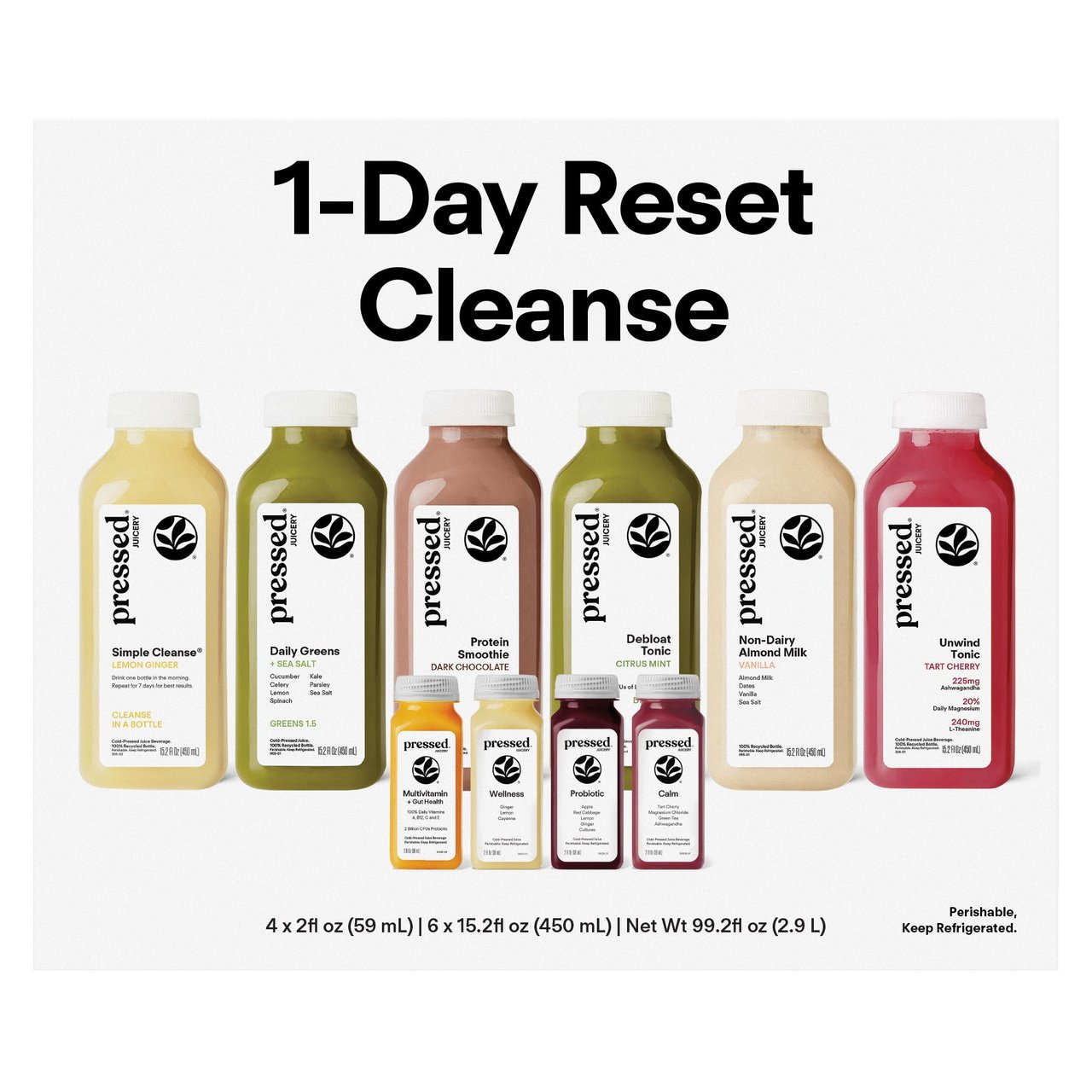 Pressed 1-Day Reset Cleanse, 99.2 oz - Image 1