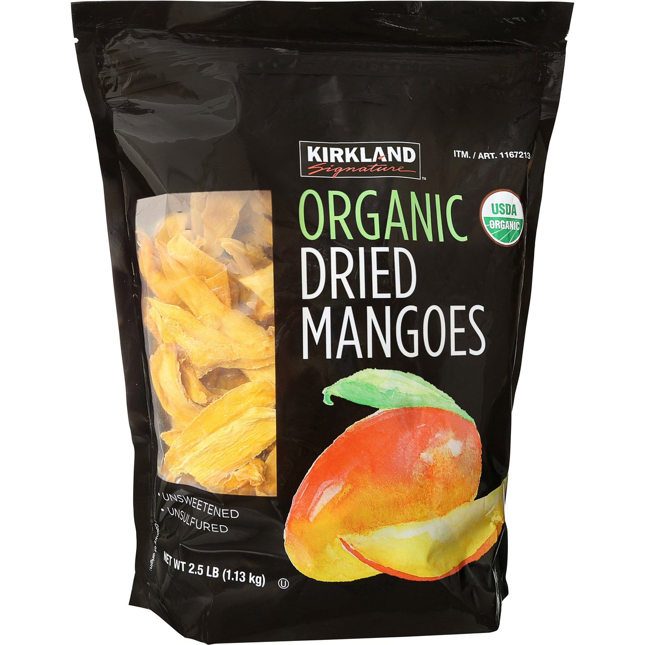 Kirkland Signature Organic Dried Mango 40 oz - Image 1