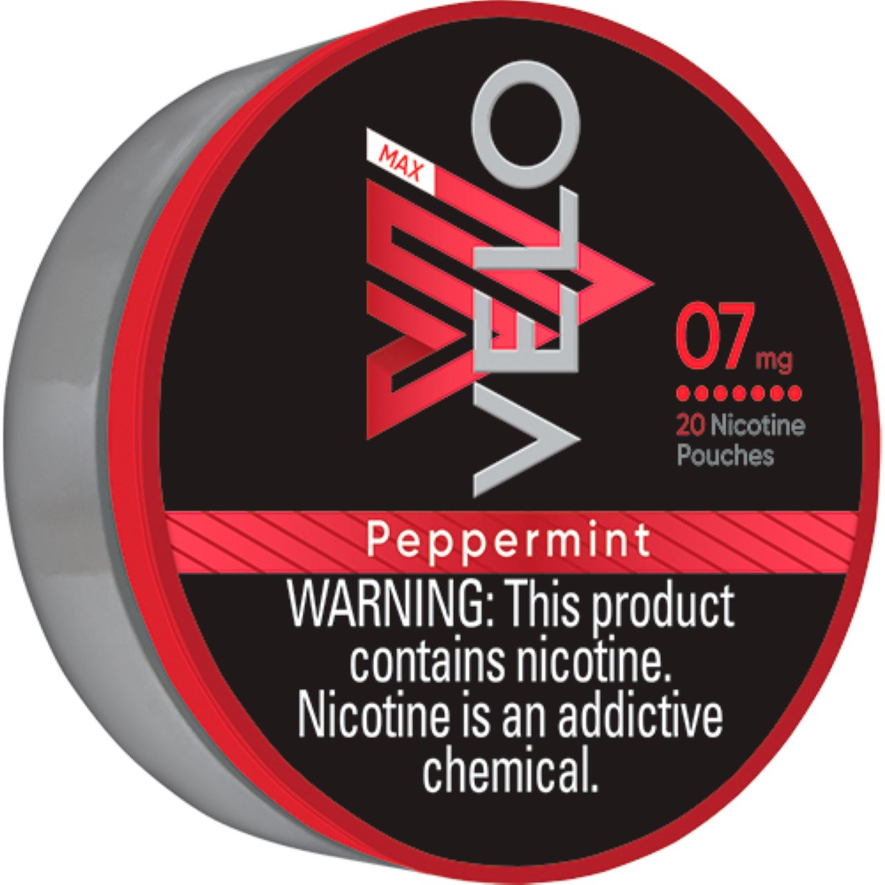 VELO Max Peppermint Nicotine Pouch 7mg - 5/20ct Tins (0.26 oz)