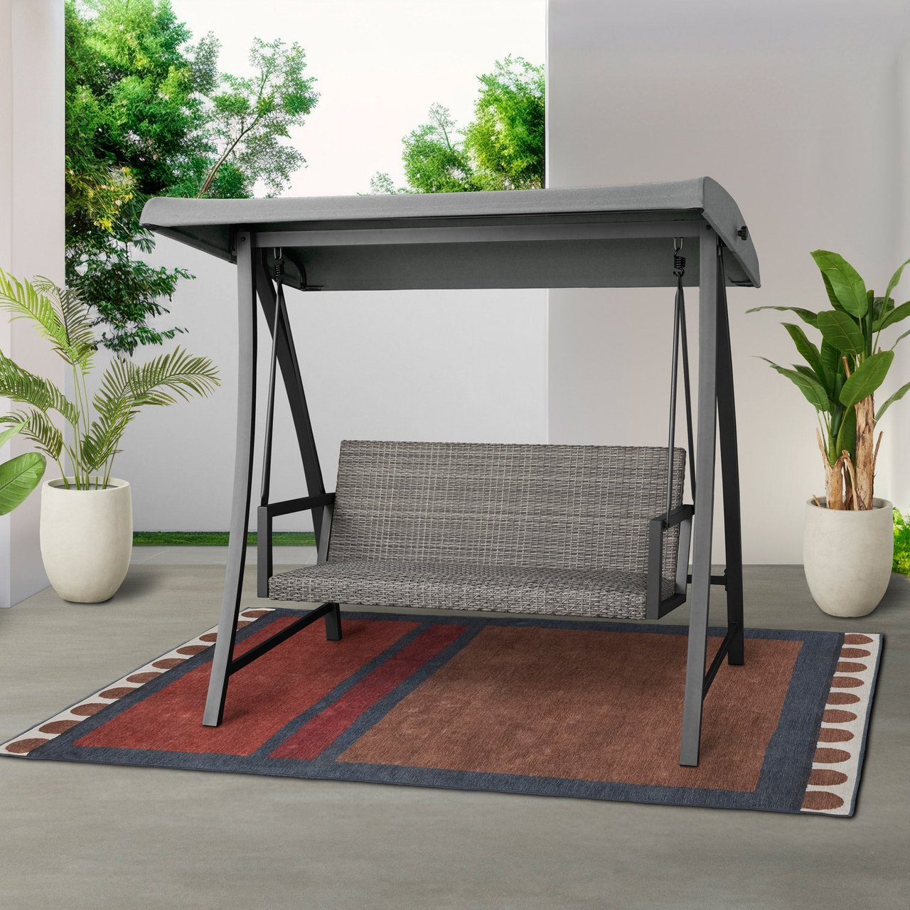 Agio Luna Woven Patio Swing - Gray - Image 1