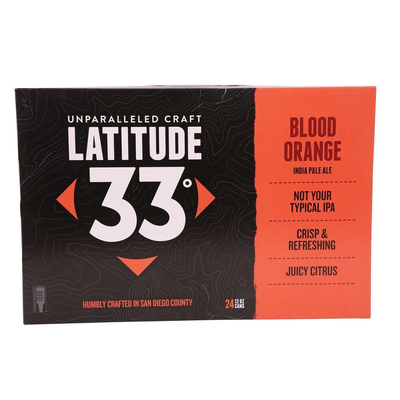 Latitude 33 Brewing Blood Orange IPA Vista, CA 24/12 oz - Image 1