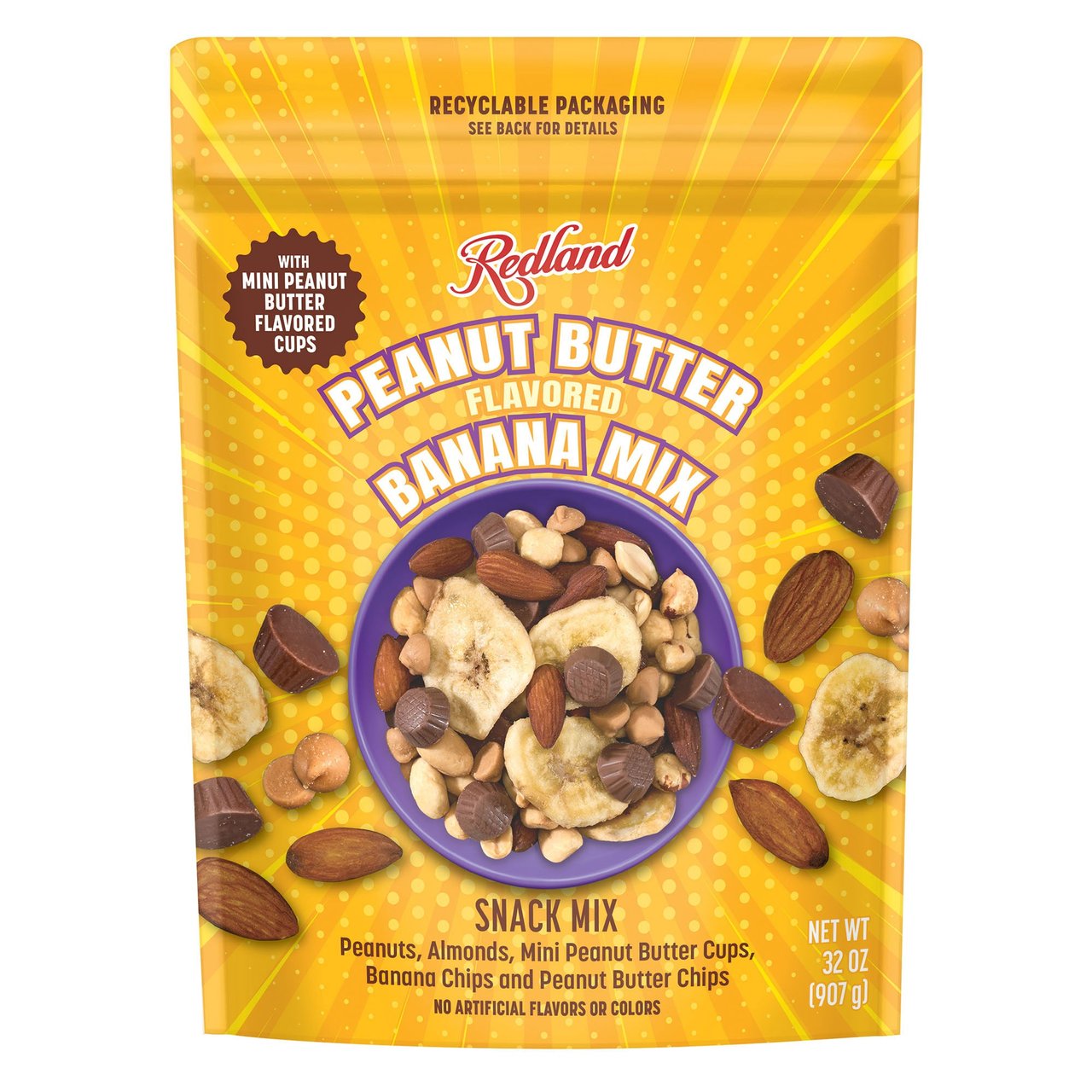 Redland Peanut Butter Flavored Banana Mix, 32 oz - Image 1