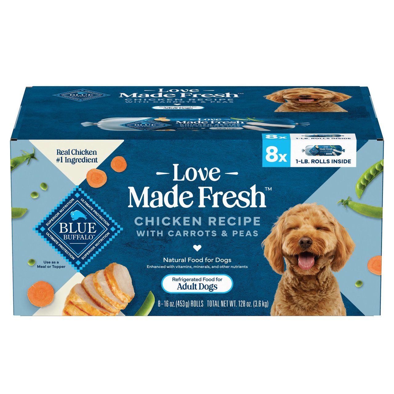 BLUE Love Made Fresh Chicken Recipe Rolls, 8 x 1 lb Rolls - Image 1