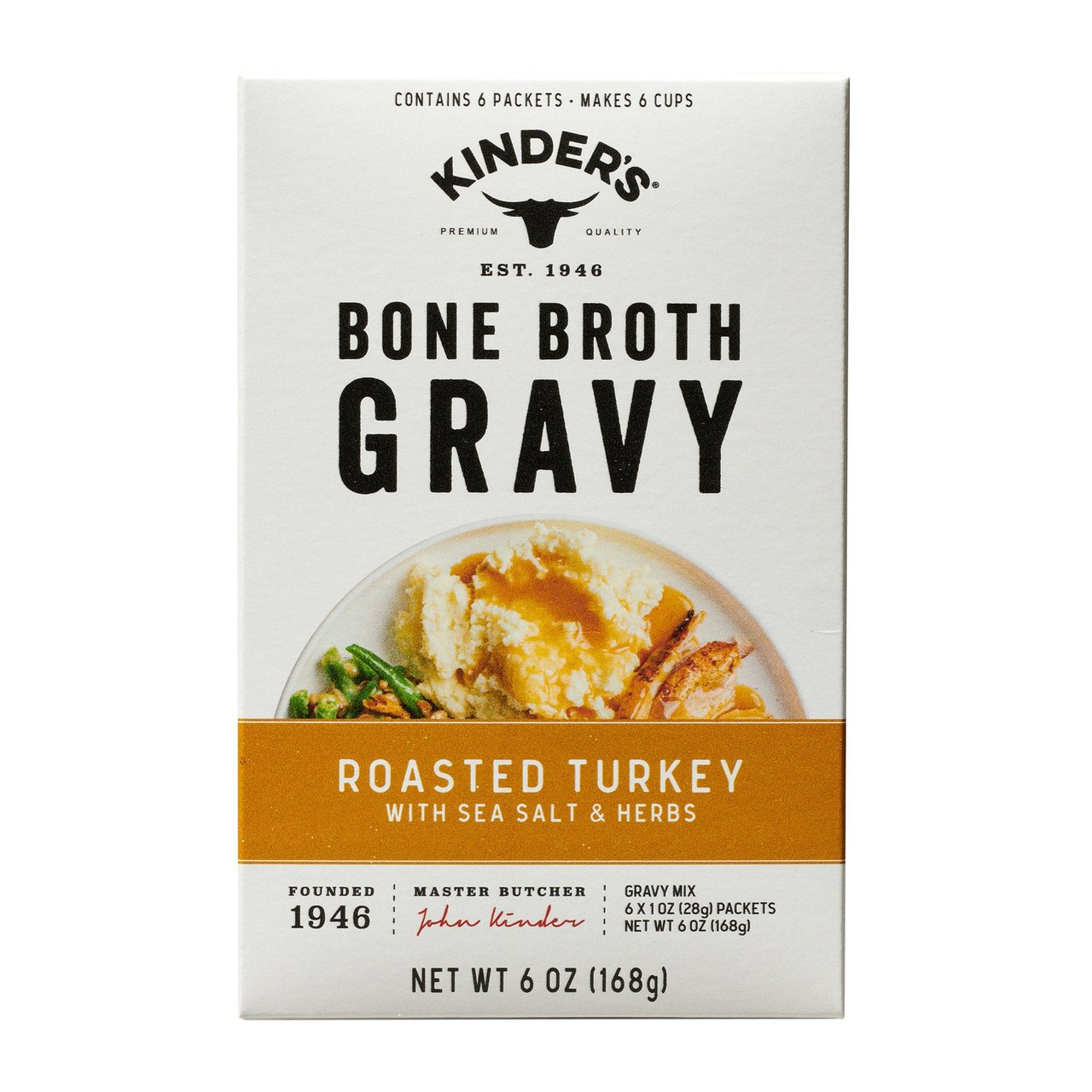 Kinder's Turkey Bone Broth Gravy Mix, 6/1 oz - Image 1