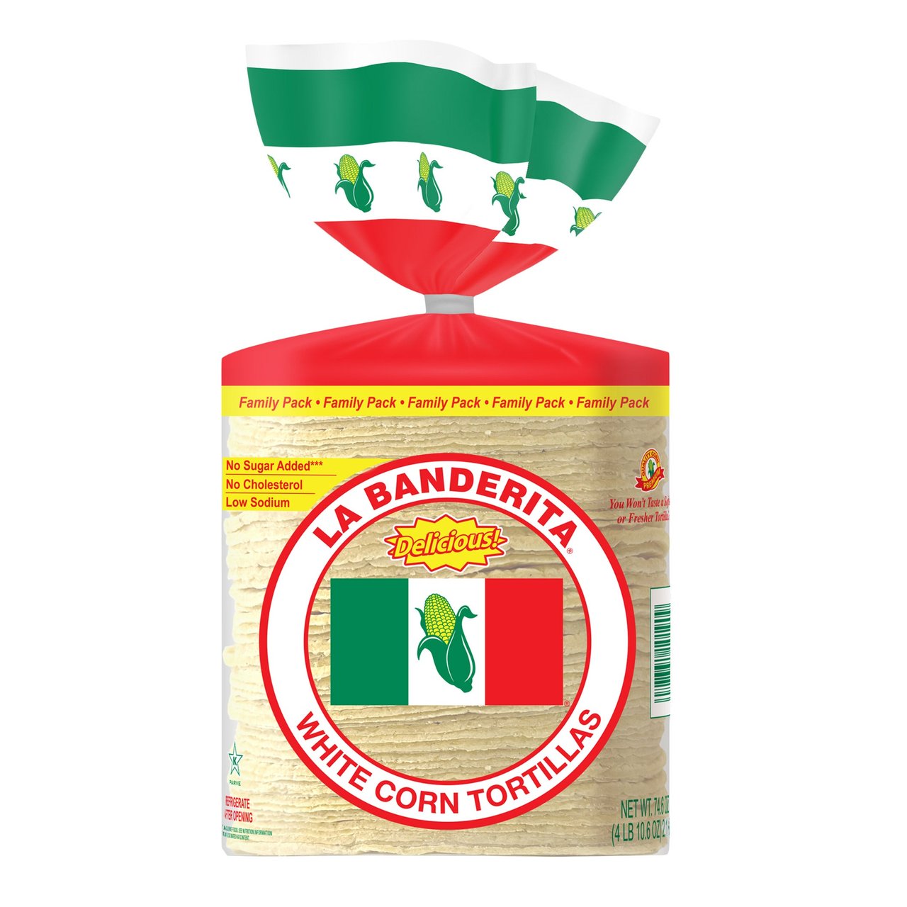La Banderita White Corn Tortillas 90 CT - Image 1