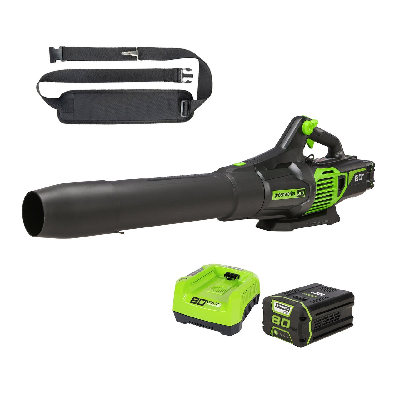 Greenworks Pro 80V Jet Blower with 2.5Ah Battery and Rapid Charger