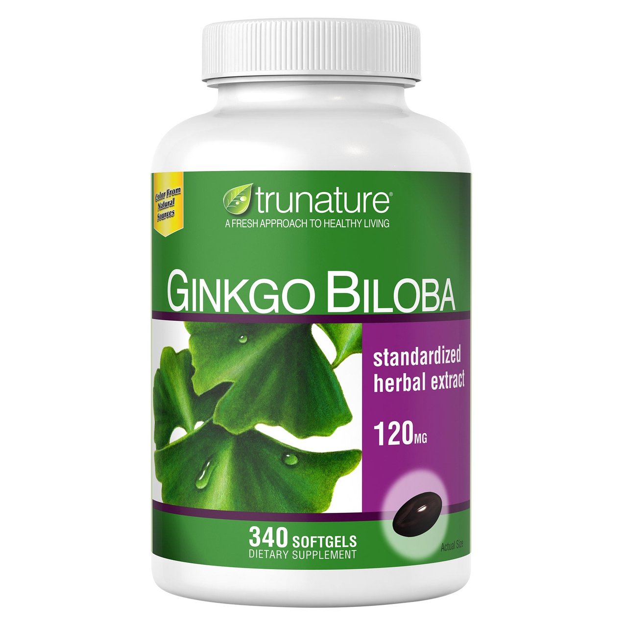 TruNature Ginkgo Biloba 120mg, 340 Softgels - Image 1