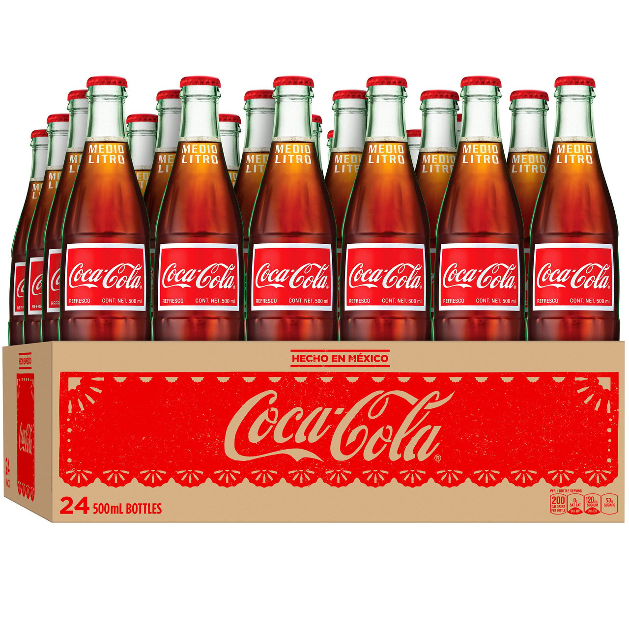 Coca-Cola of Mexico Made with Sugar, 24/16.9 oz - Image 1