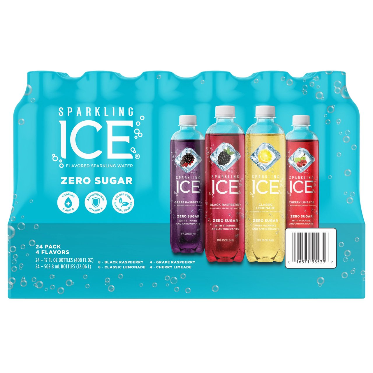 Sparkling Ice Zero Sugar Variety Pack, 24 × 17 fl oz - Image 1