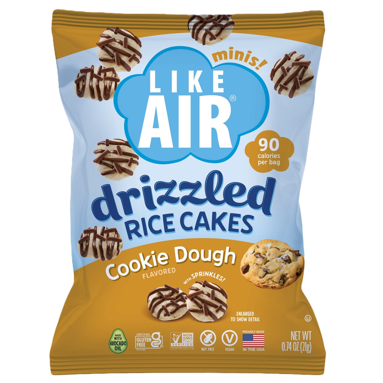 Like Air Drizzled Rice Cake Cookie Dough 13.5 oz - Image 1