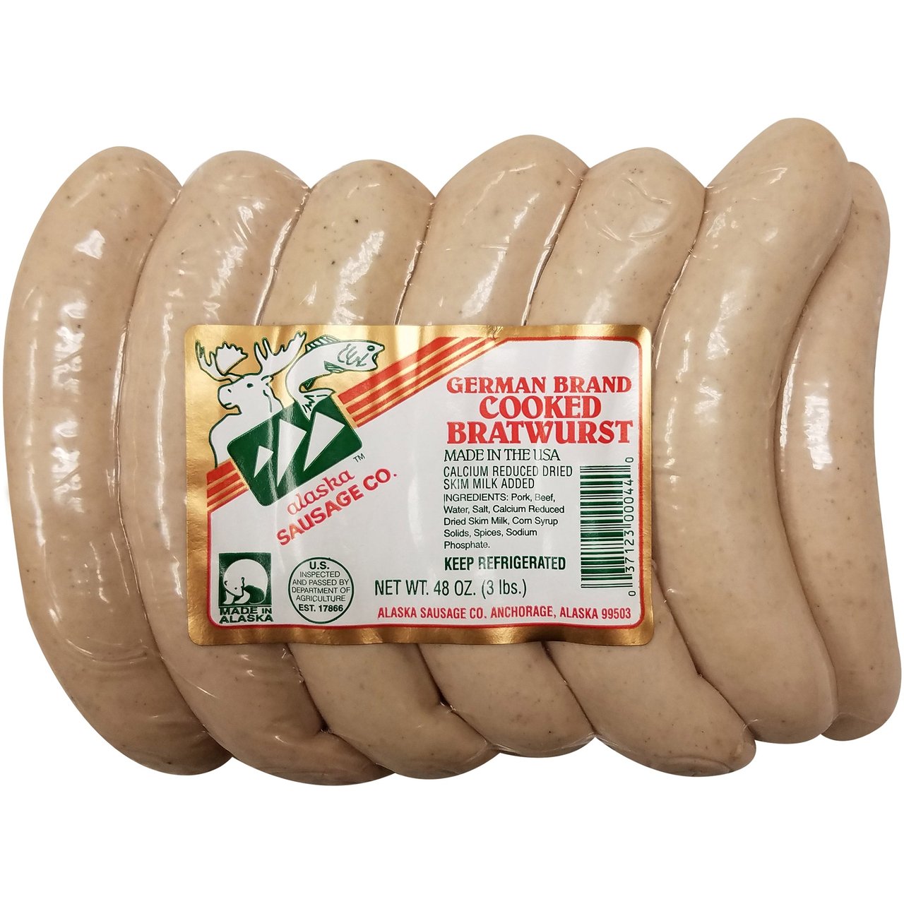 Alaska Sausage Co. Bratwurst, 3 lbs - Image 1