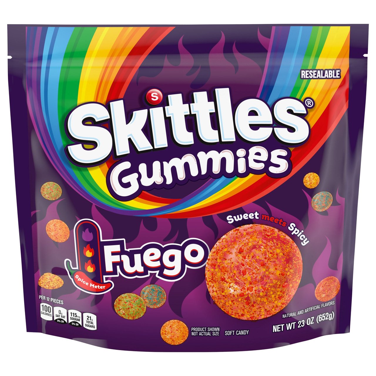 Skittles Gummies Fuego 23 oz - Image 1